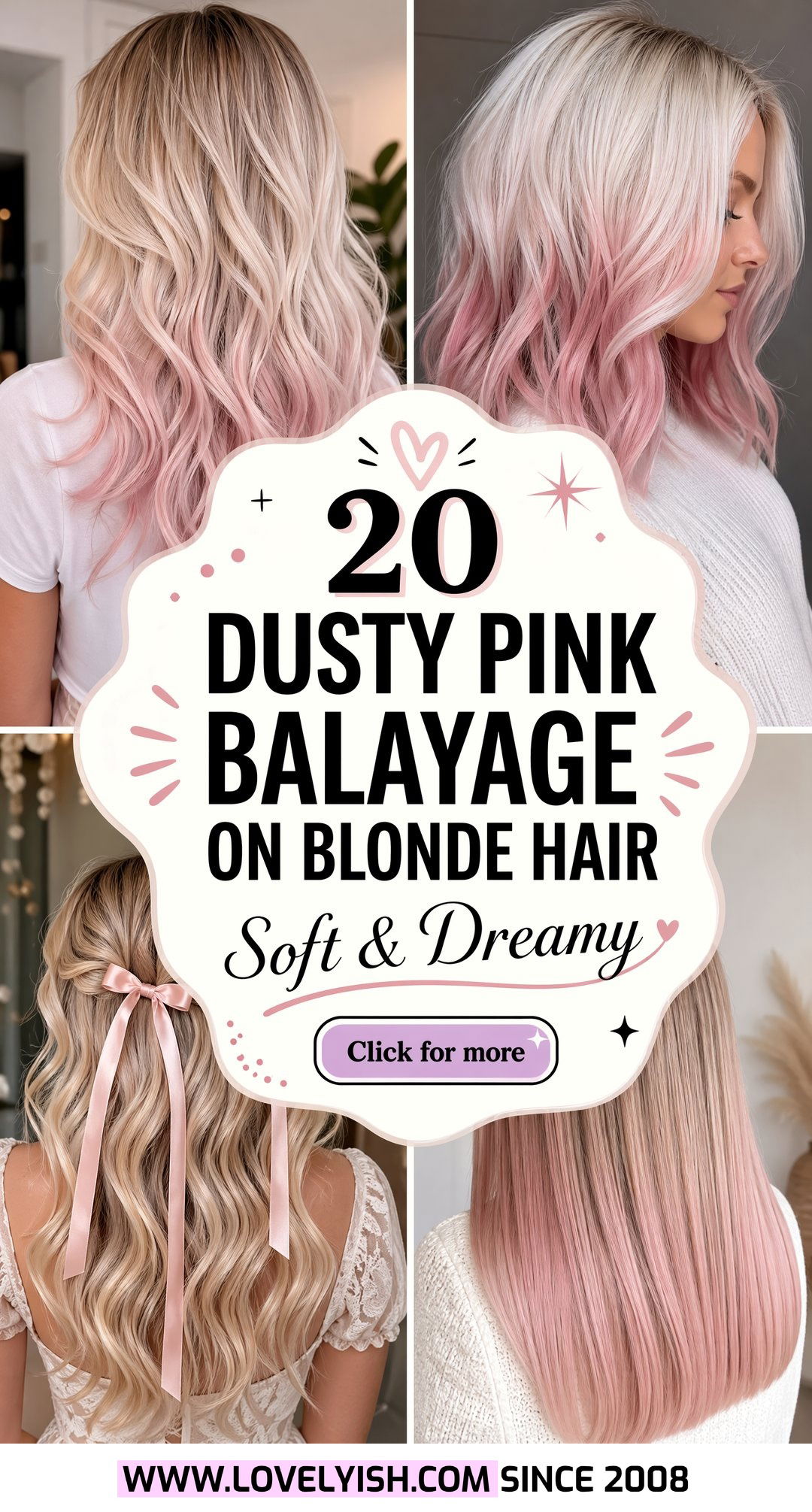 20 Dusty Pink Balayage on Blonde Hair Soft and Dreamy Hues - 20 Dusty Pink Balayage on Blonde Hair: Soft & Dreamy Hues