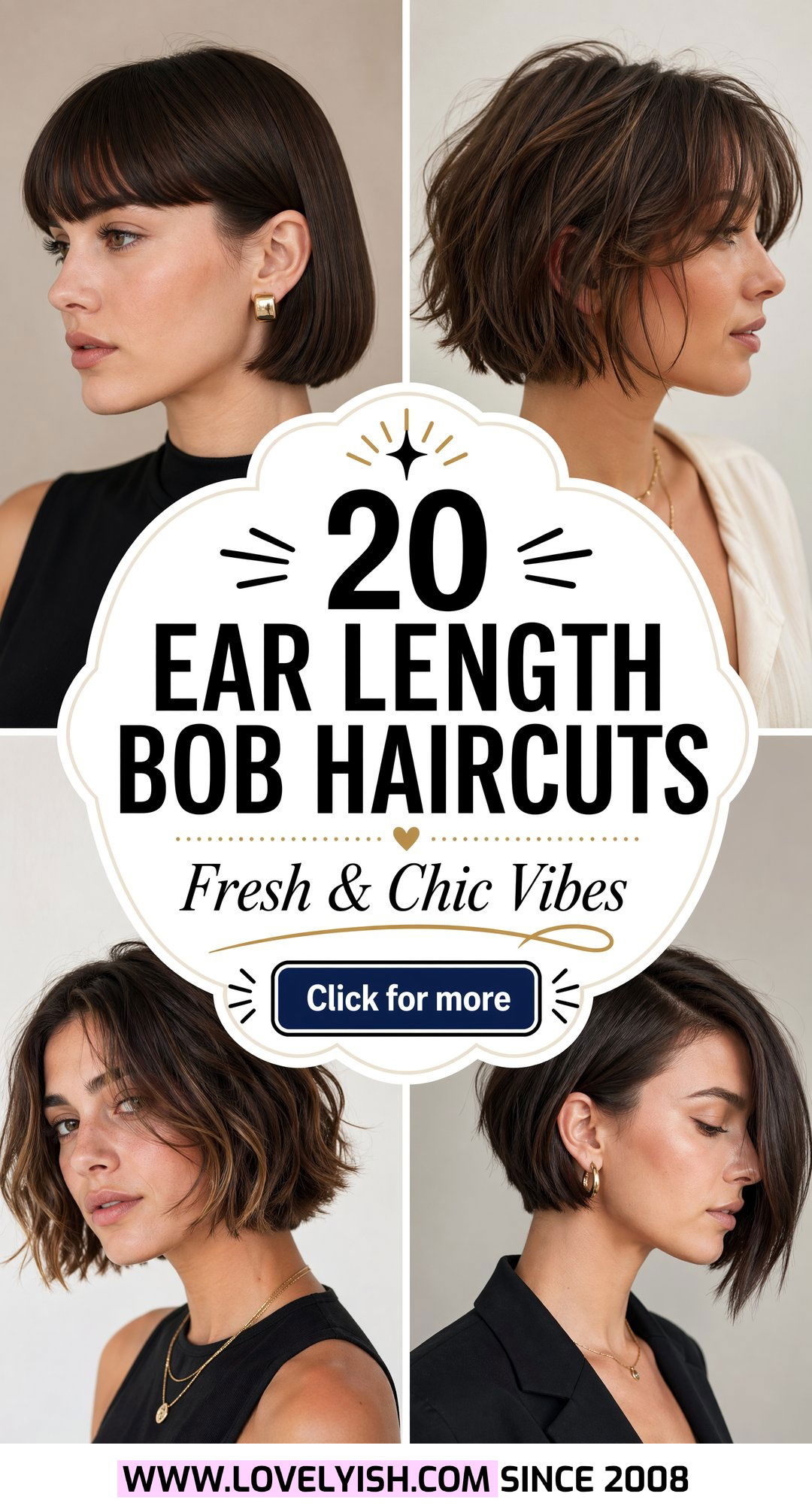 20 Ear Length Bob Haircut Ideas for a Fresh and Chic Vibe - 20 Ear Length Bob Haircut Ideas for a Fresh and Chic Vibe