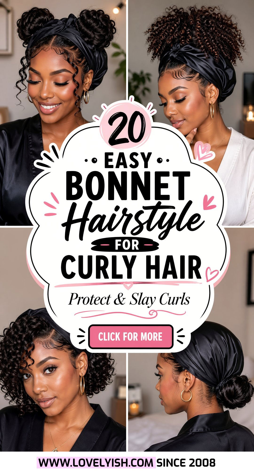 20 Easy Bonnet Hairstyle For Curly Hair You Must Try Now - 20 Easy Bonnet Hairstyle For Curly Hair You Must Try Now