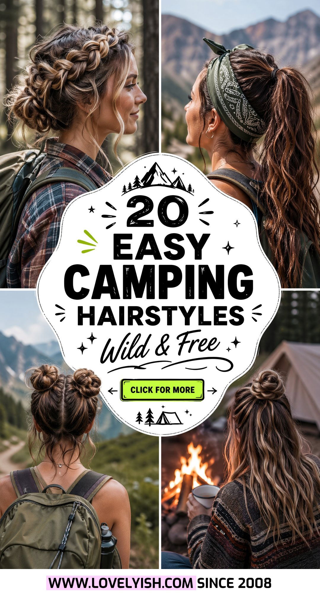 20 Easy Camping Hairstyles for Women Who Love the Outdoors - 20 Easy Camping Hairstyles for Women Who Love the Outdoors