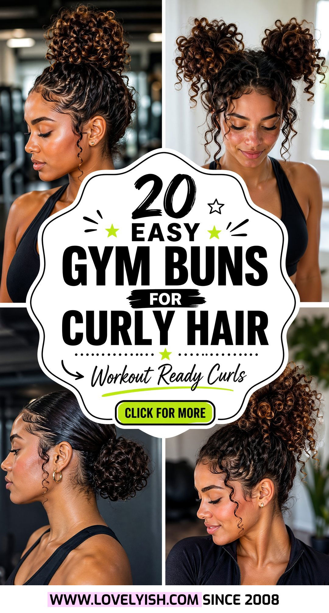 20 Easy Gym Bun for Curly Hair Ideas for Your Next Workout - 20 Easy Gym Bun for Curly Hair Ideas for Your Next Workout