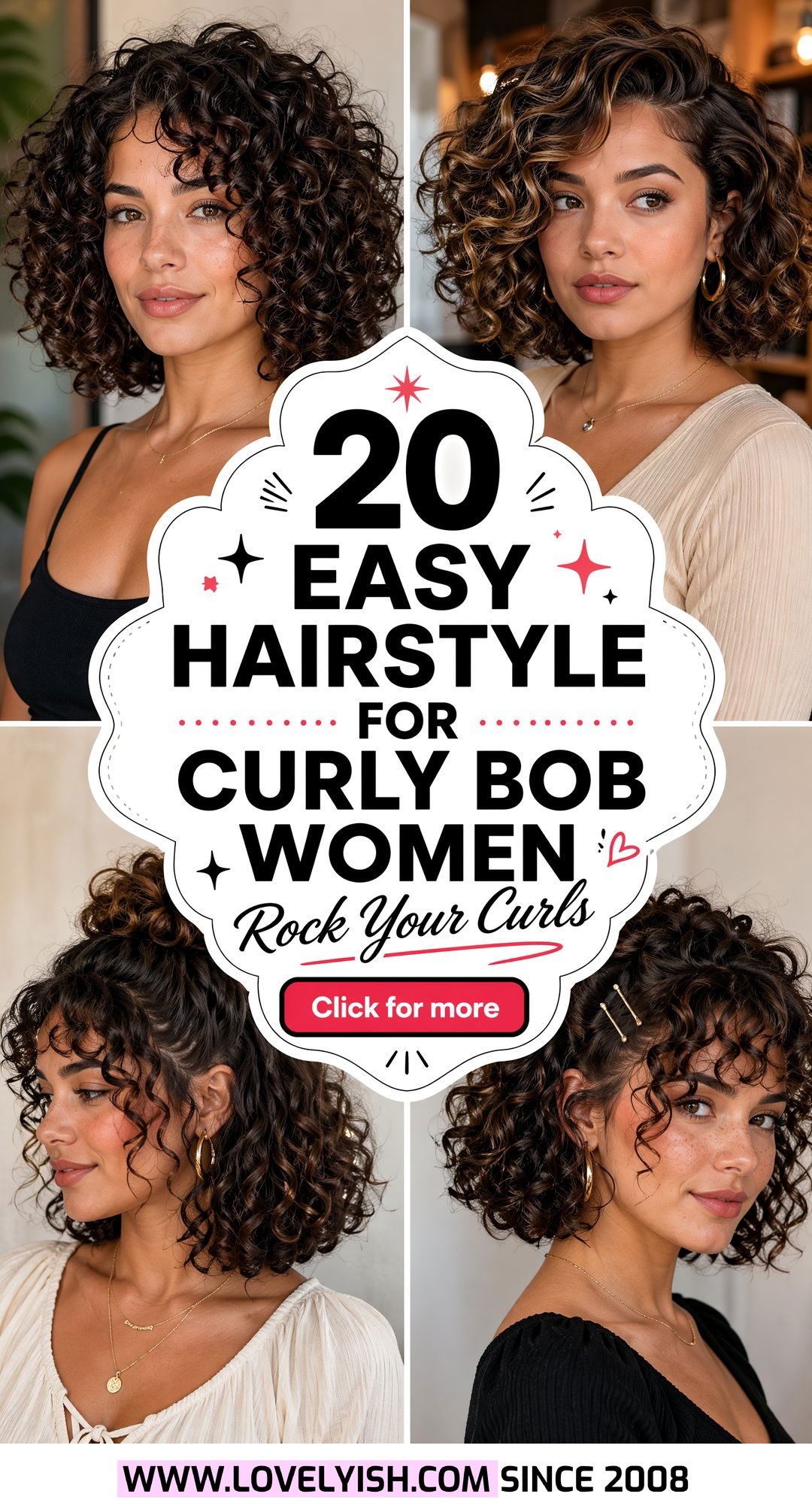 20 Easy Hairstyle For Curly Bob Women To Rock This Season - 20 Easy Hairstyle For Curly Bob Women To Rock This Season