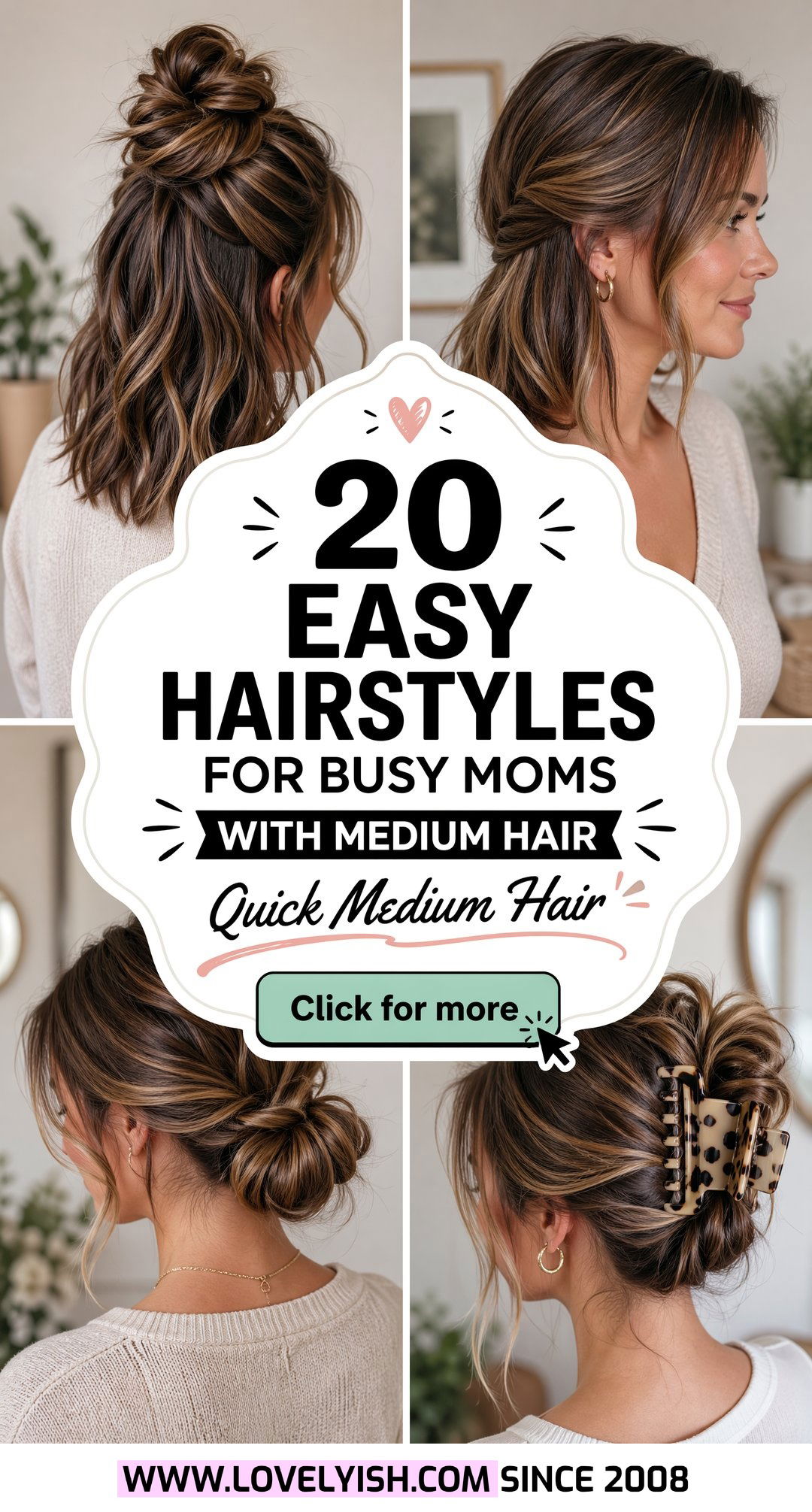 20 Easy Hairstyles for Busy Moms With Medium Hair Quick Looks - 20 Easy Hairstyles for Busy Moms With Medium Hair: Quick Looks