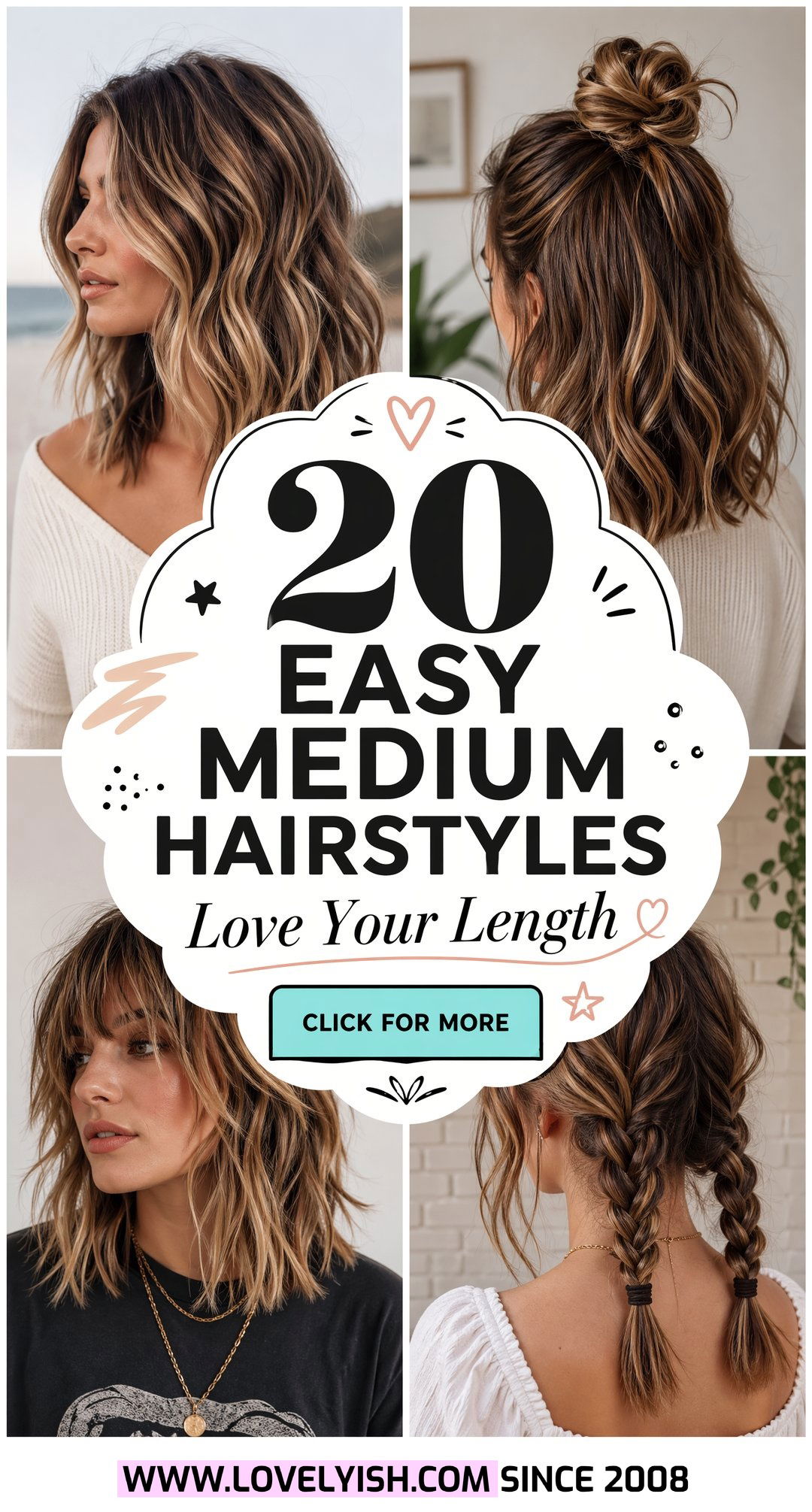 20 Easy Hairstyles for Medium Hair You Will Completely Love - 20 Easy Hairstyles for Medium Hair You Will Completely Love