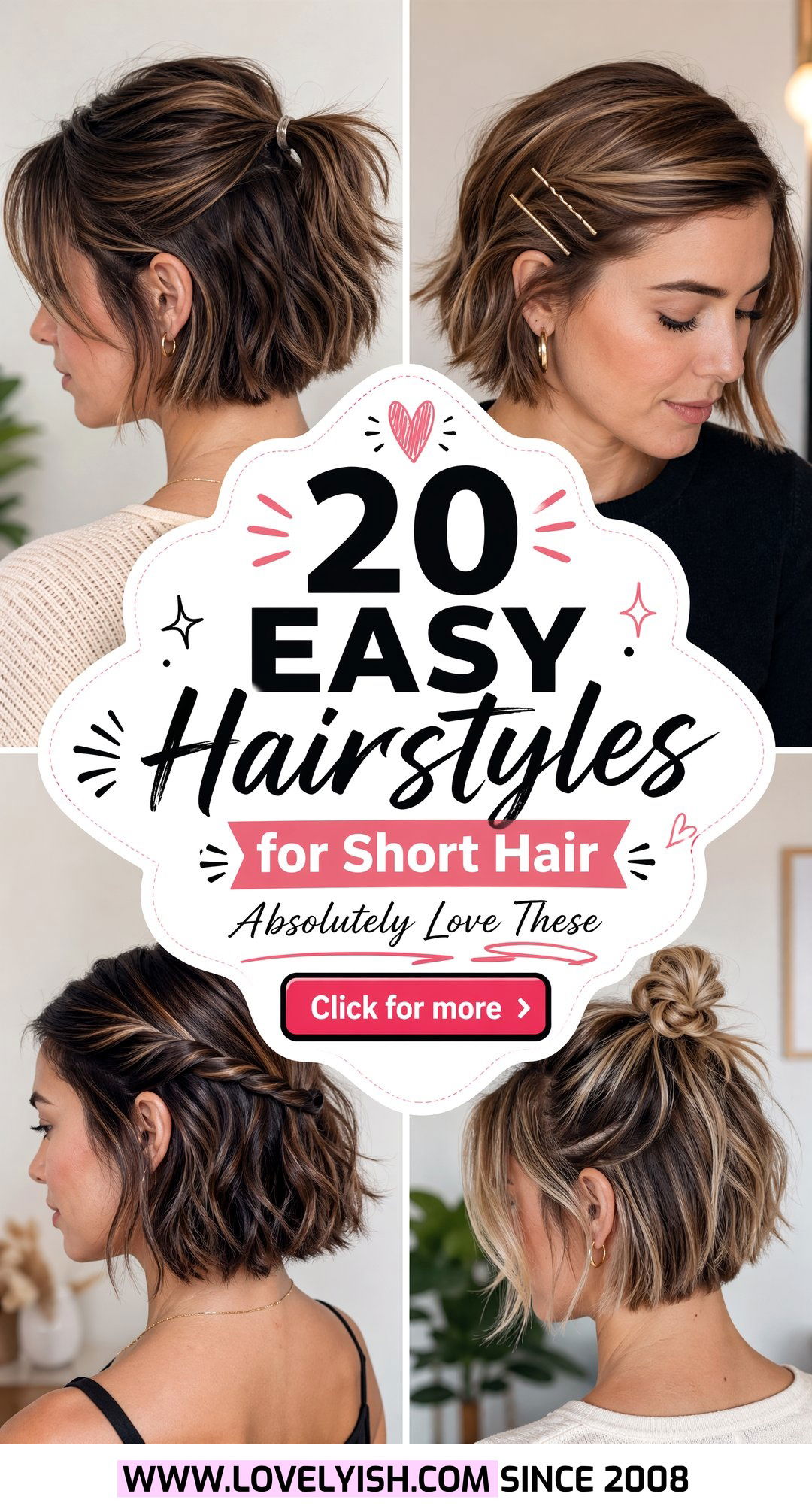 20 Easy Hairstyles for Short Hair You Will Absolutely Love - 20 Easy Hairstyles for Short Hair You Will Absolutely Love