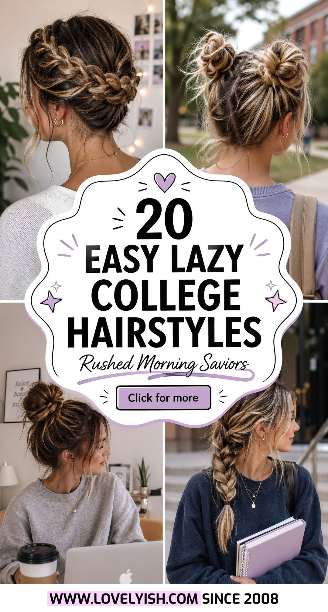20 Easy Lazy College Hairstyles for Rushed Busy Mornings - 20 Easy Lazy College Hairstyles for Rushed Busy Mornings