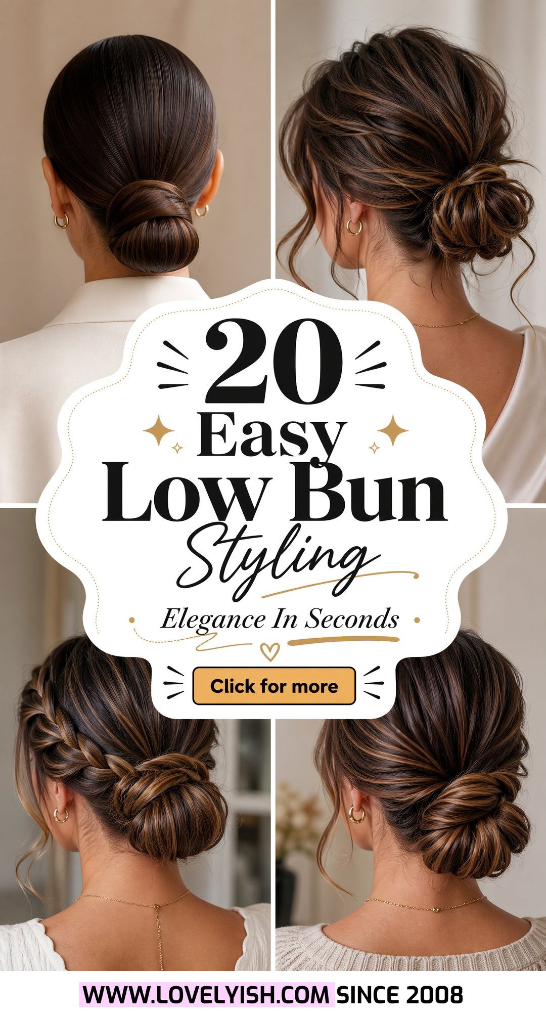 20 Easy Low Bun Styling Ideas for Effortless Daily Elegance - 20 Easy Low Bun Styling Ideas for Effortless Daily Elegance