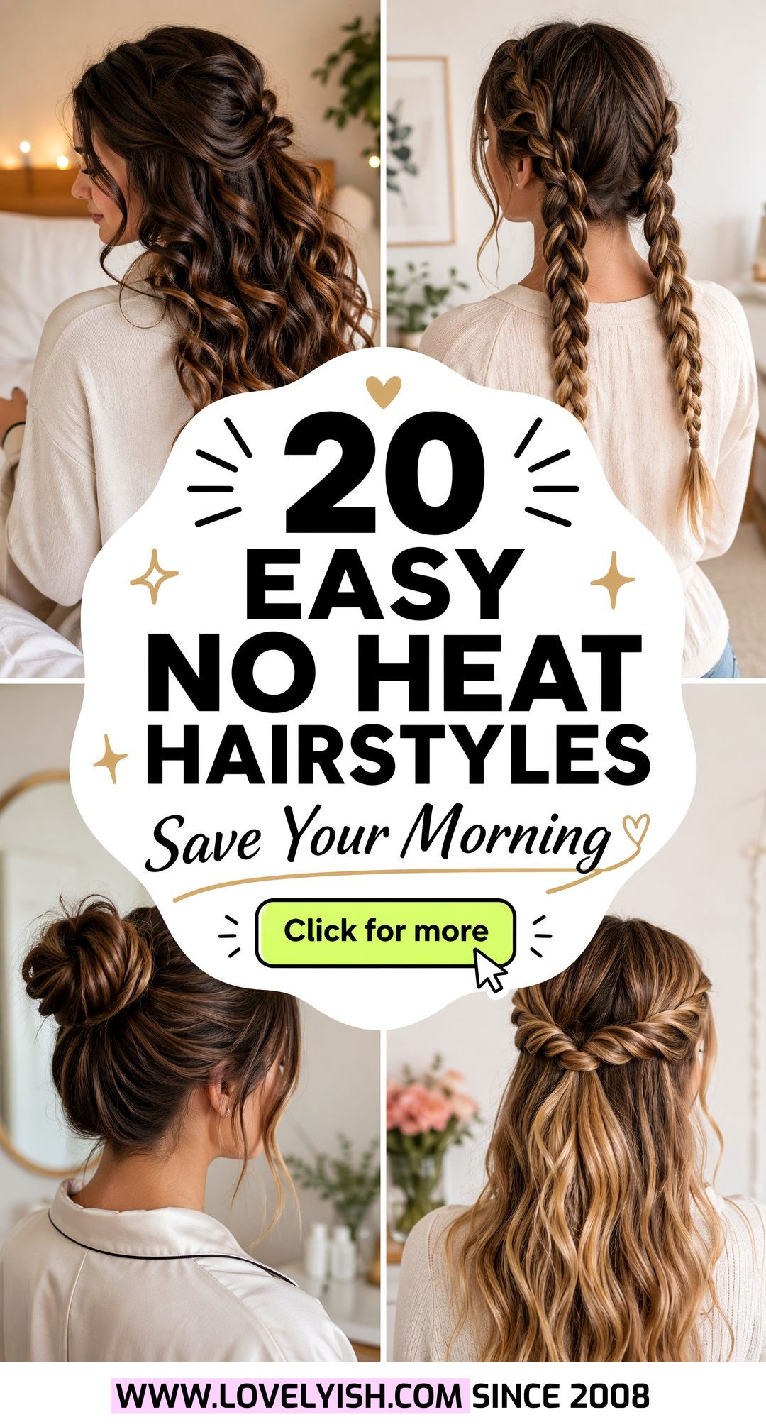 20 Easy No Heat Hairstyles for School to Save Your Morning - 20 Easy No Heat Hairstyles for School to Save Your Morning