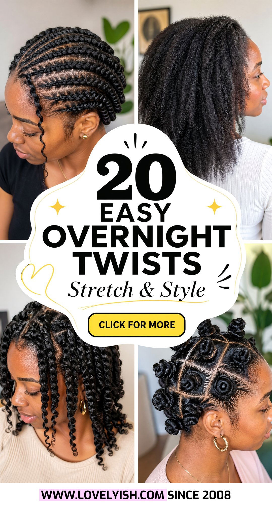 20 Easy Overnight Twists For Stunning Natural Hair Length - 20 Easy Overnight Twists For Stunning Natural Hair Length