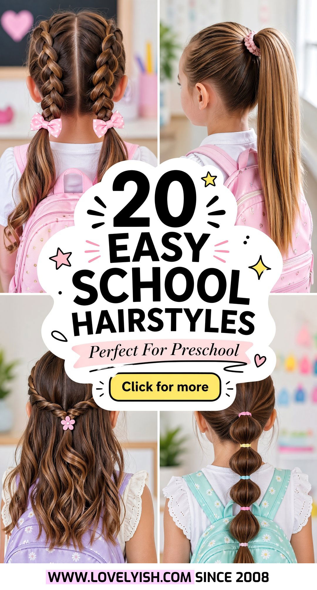 20 Easy School Hairstyle Ideas Perfect for Preschool Girls - 20 Easy School Hairstyle Ideas Perfect for Preschool Girls
