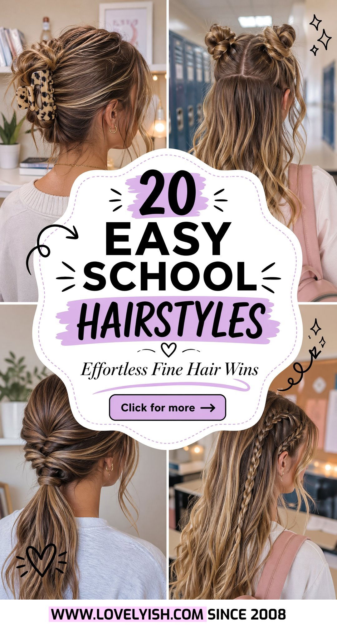 20 Easy School Hairstyle Ideas for Shoulder Length Fine Hair - 20 Easy School Hairstyle Ideas for Shoulder Length Fine Hair