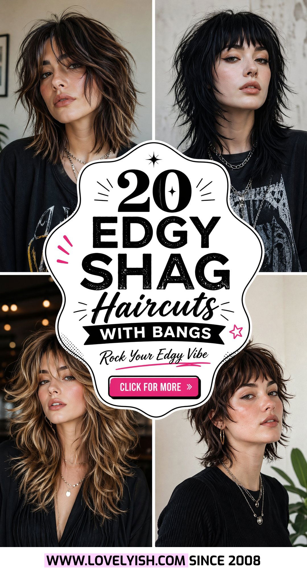 20 Edgy Shag Haircut with Bangs Ideas for College Girls - 20 Edgy Shag Haircut with Bangs Ideas for College Girls