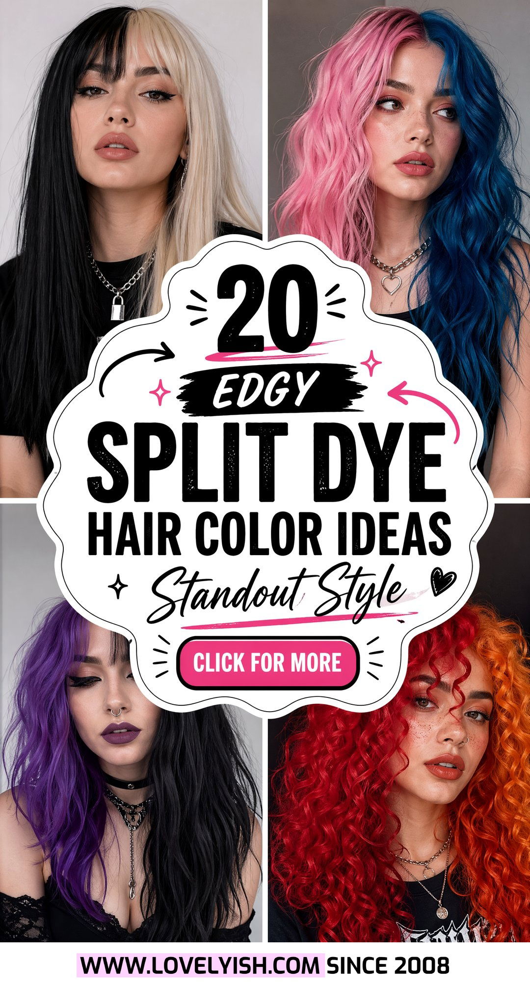 20 Edgy Split Dye Hair Color Ideas For A Standout Style - 20 Edgy Split Dye Hair Color Ideas For A Standout Style
