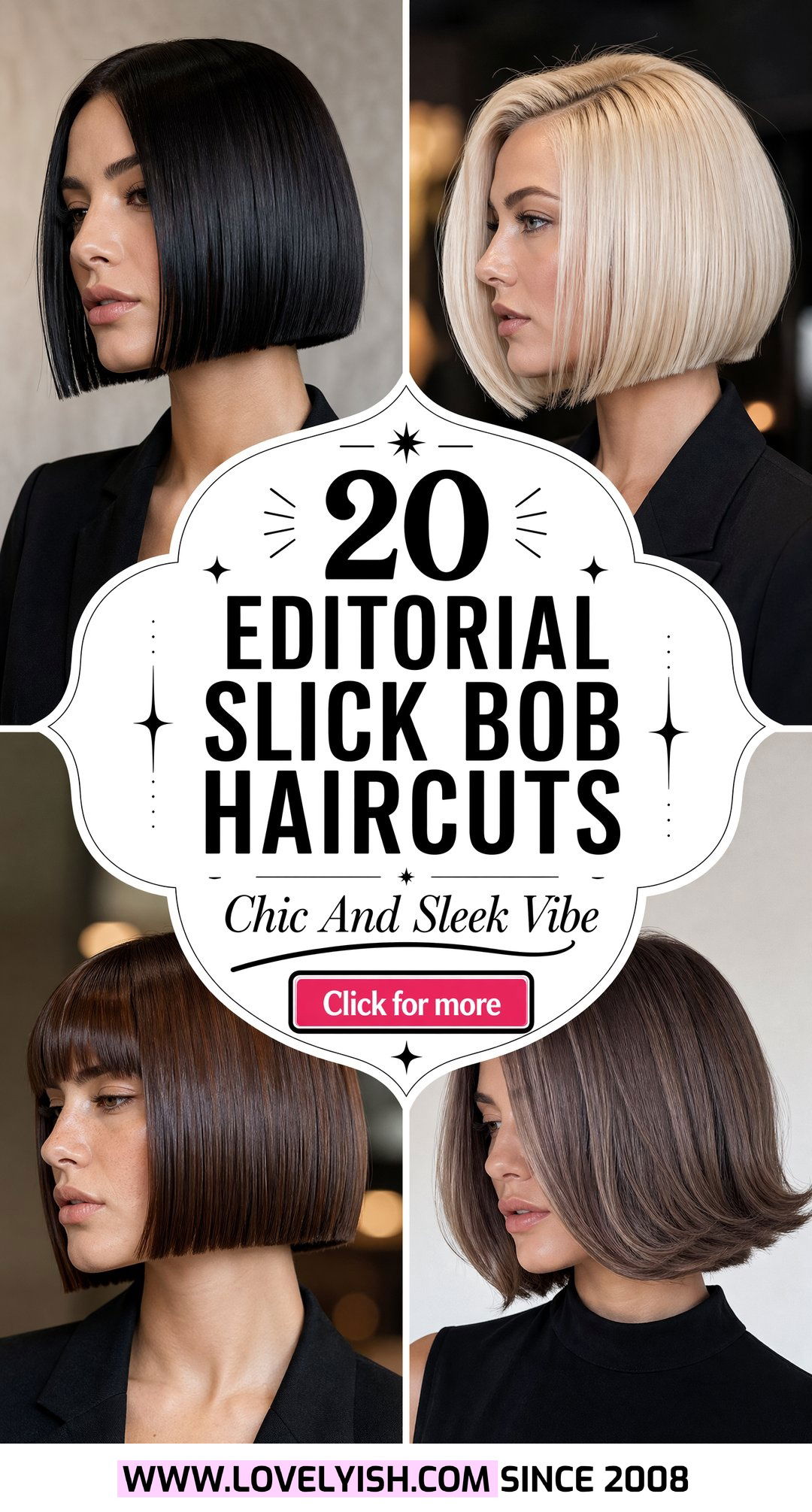 20 Editorial Slick Bob Haircut Ideas for a Chic Sleek Vibe - 20 Editorial Slick Bob Haircut Ideas for a Chic, Sleek Vibe