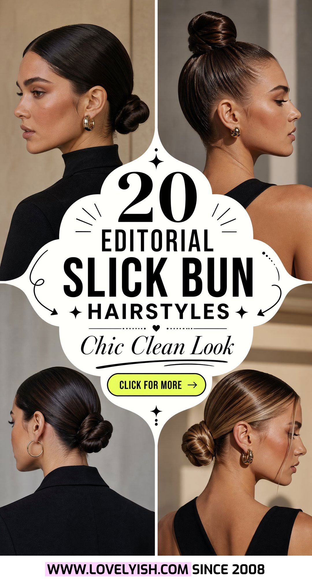 20 Editorial Slick Bun Hairstyle Ideas for a Chic Clean Look - 20 Editorial Slick Bun Hairstyle Ideas for a Chic, Clean Look