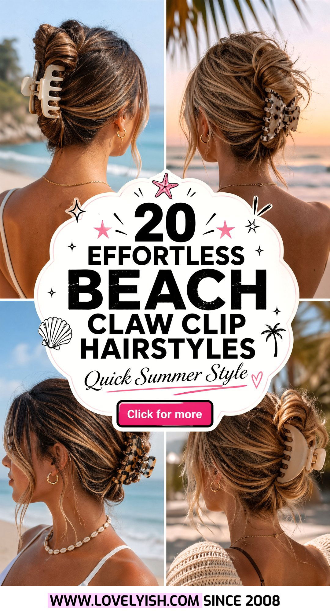 20 Effortless Beach Claw Clip Hairstyle Ideas for Summer - 20 Effortless Beach Claw Clip Hairstyle Ideas for Summer