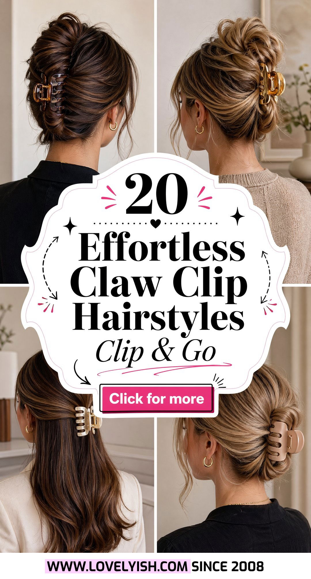 20 Effortless Claw Clip Hairstyles for a Chic Quick Look - 20 Effortless Claw Clip Hairstyles for a Chic, Quick Look