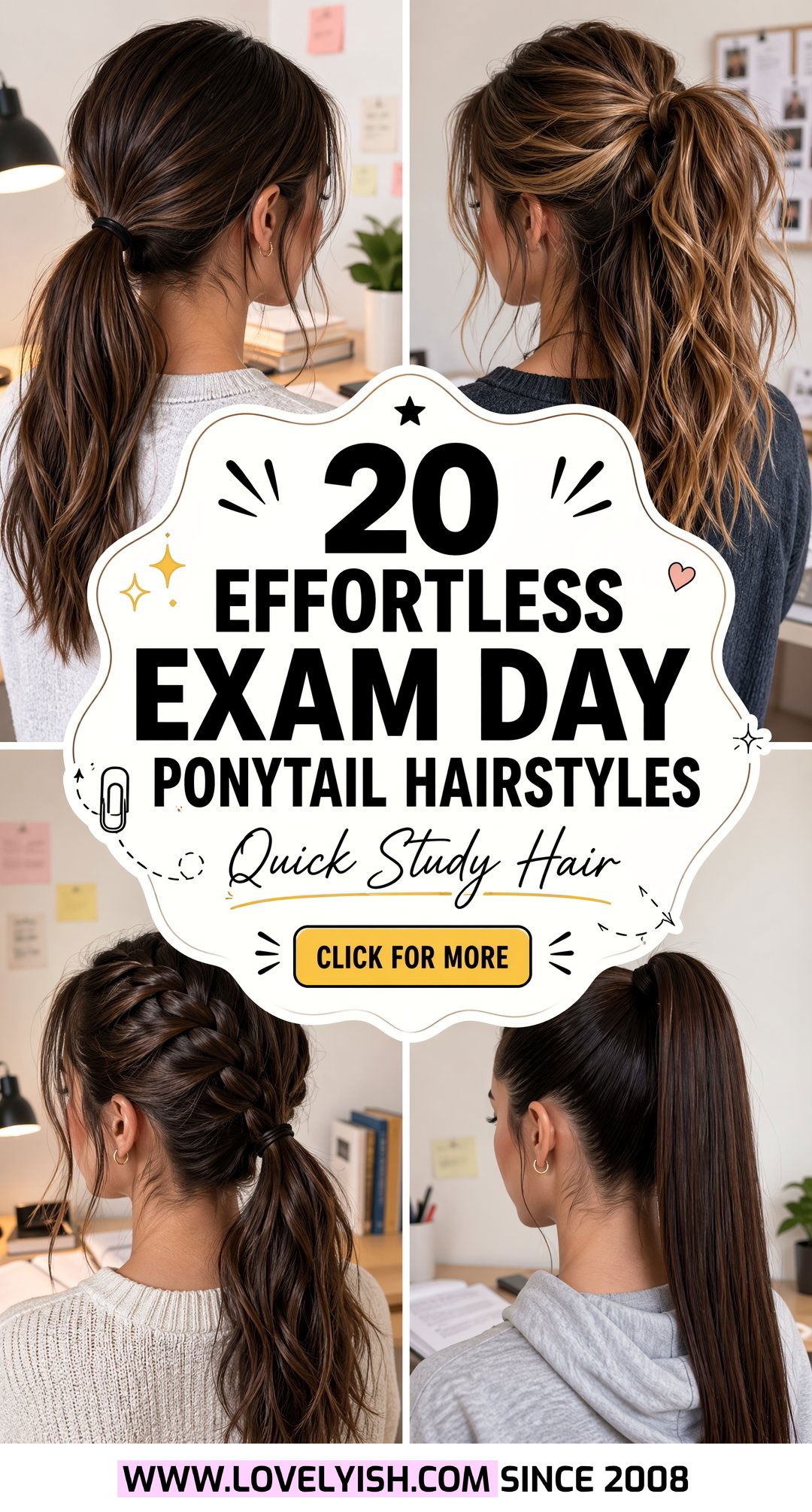 20 Effortless Exam Day Ponytail Hairstyles for Girls to Try - 20 Effortless Exam Day Ponytail Hairstyles for Girls to Try
