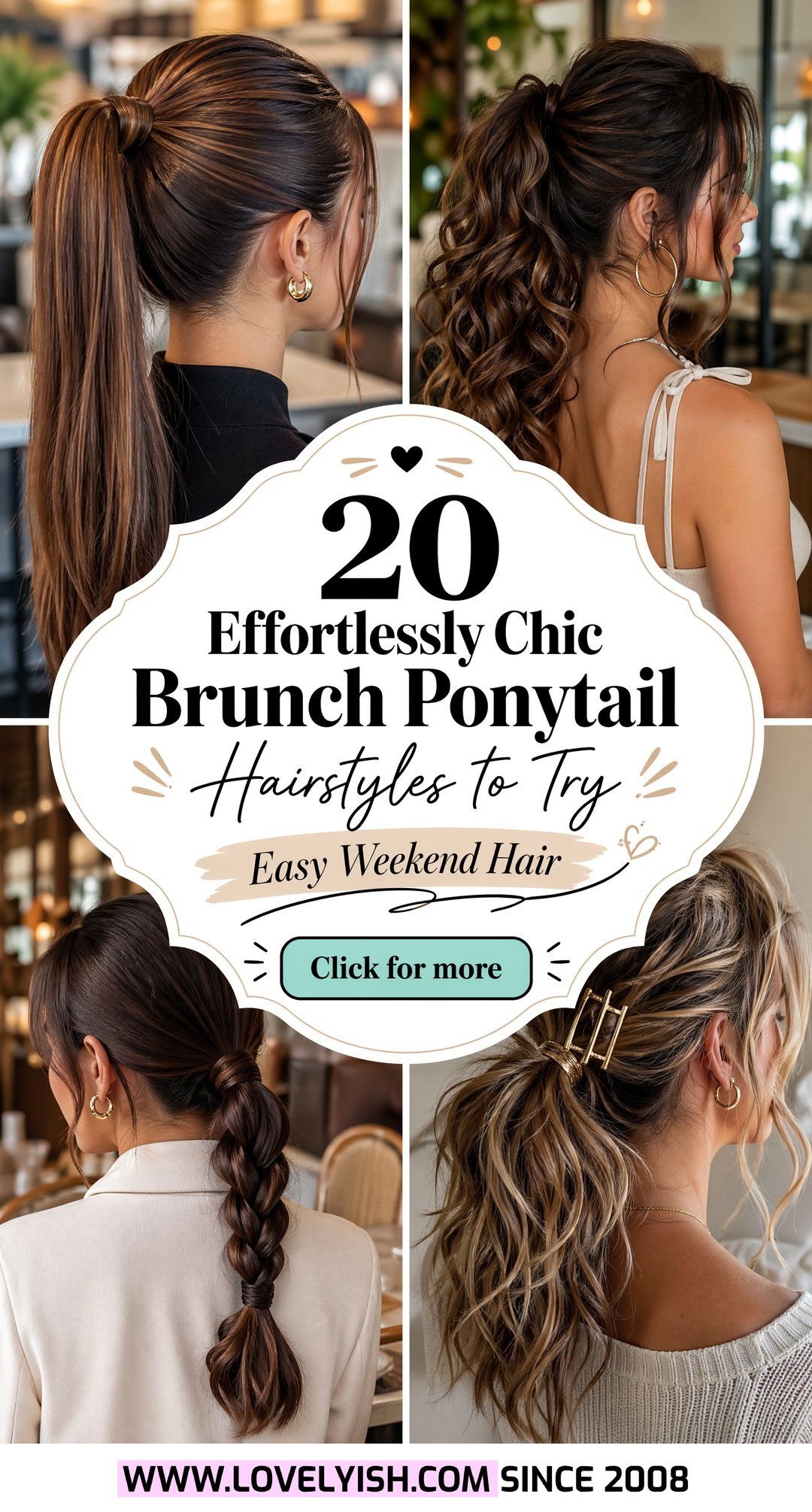 20 Effortlessly Chic Brunch Ponytail Hairstyles to Try - 20 Effortlessly Chic Brunch Ponytail Hairstyles to Try