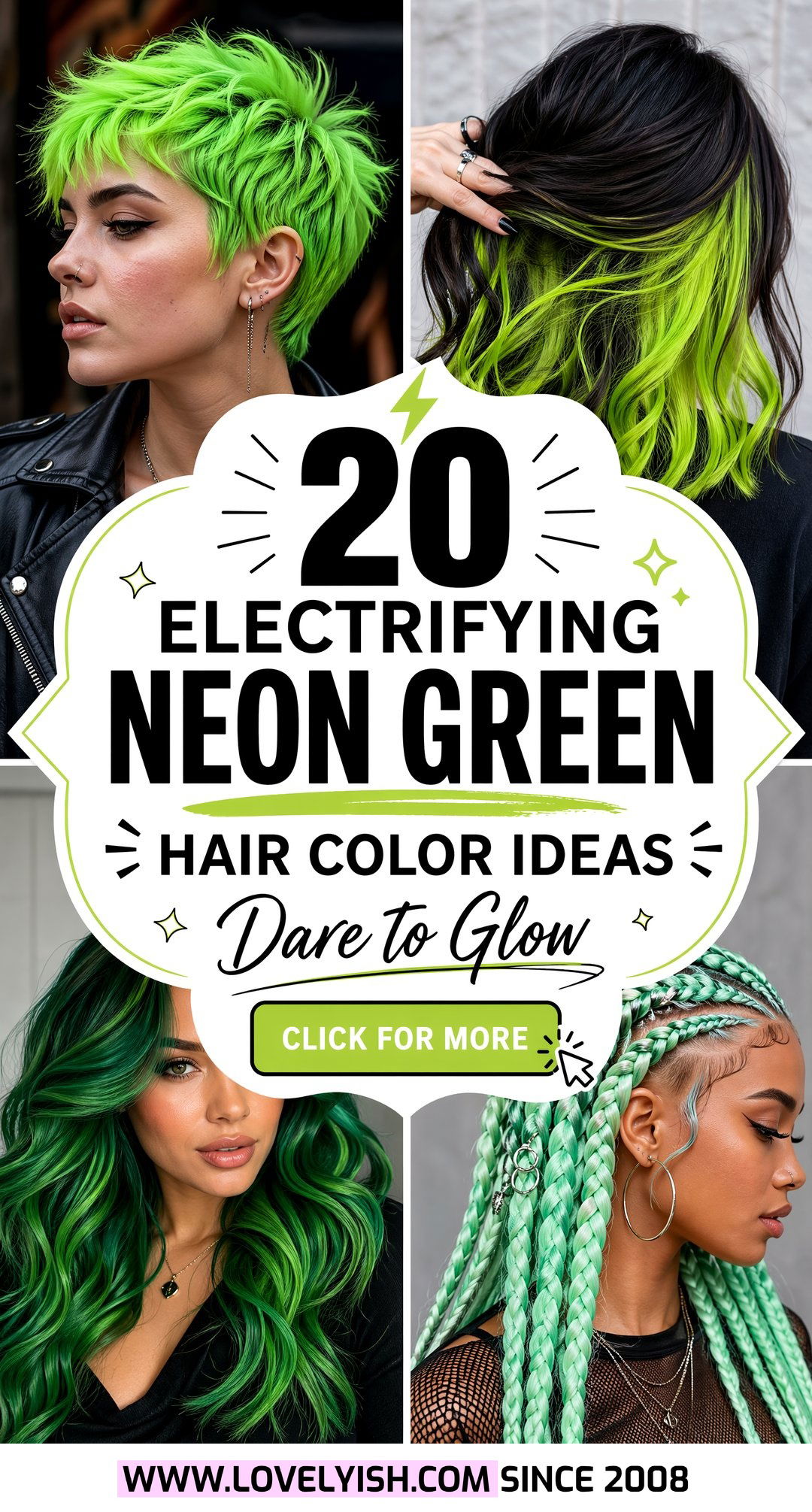 20 Electrifying Neon Green Hair Color Ideas for Bold Looks - 20 Electrifying Neon Green Hair Color Ideas for Bold Looks