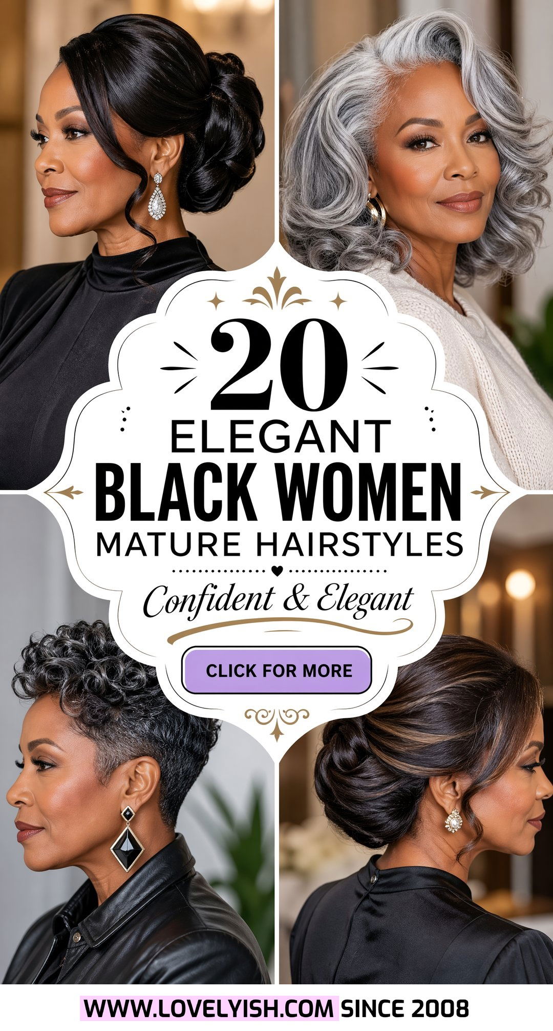20 Elegant Black Women Mature Hairstyle Ideas for Confidence - 20 Elegant Black Women Mature Hairstyle Ideas for Confidence