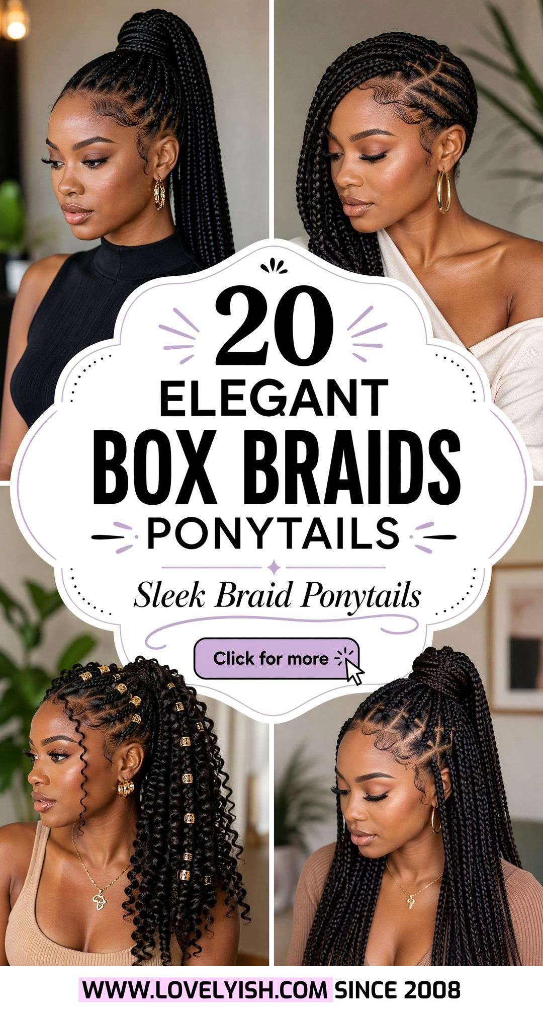 20 Elegant Box Braids Ponytail Hairstyle Ideas To Try Now - 20 Elegant Box Braids Ponytail Hairstyle Ideas To Try Now