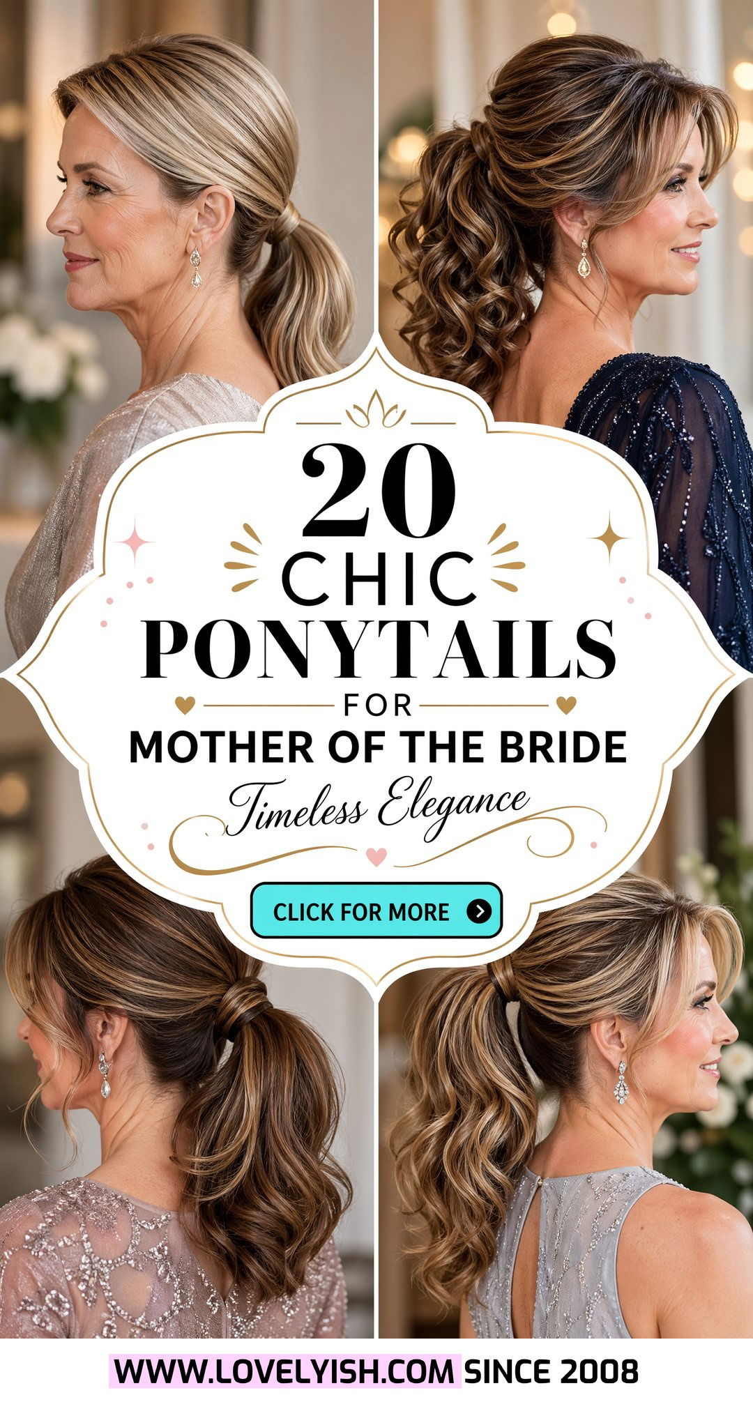 20 Elegant Chic Ponytail for Mother of the Bride Ideas - 20 Elegant Chic Ponytail for Mother of the Bride Ideas