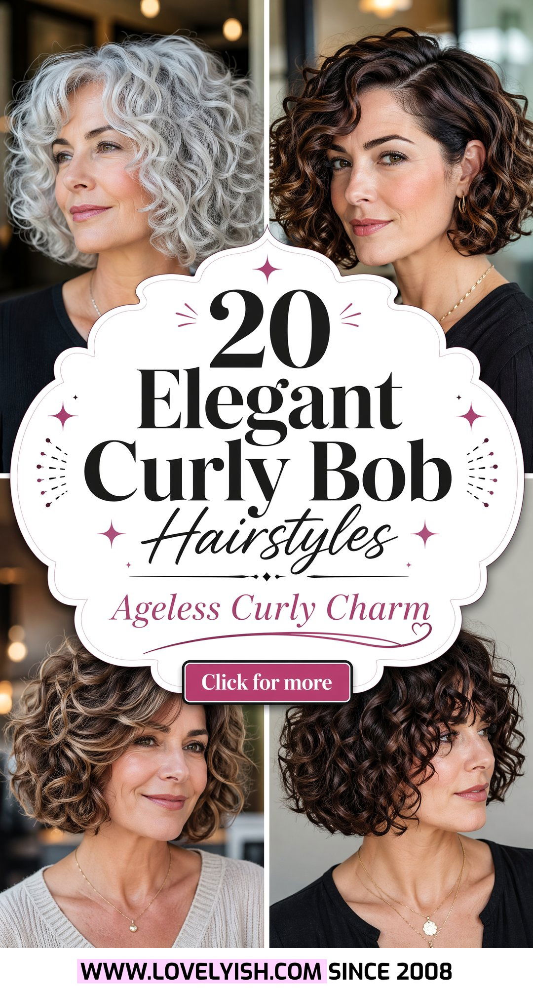 20 Elegant Curly Bob Hairstyles for Stylish Mature Women - 20 Elegant Curly Bob Hairstyles for Stylish Mature Women