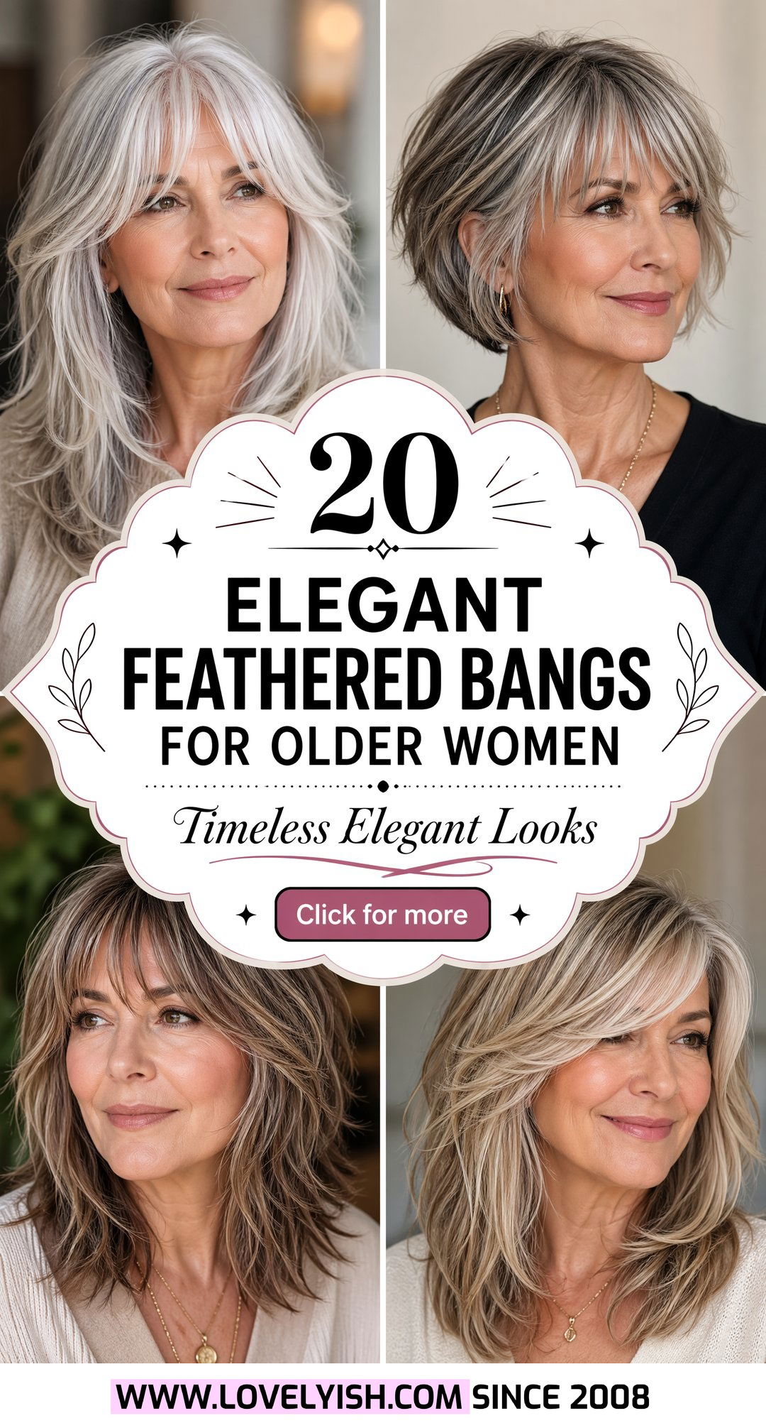 20 Elegant Feathered Bangs For Older Women to Try Today! - 20 Elegant Feathered Bangs For Older Women to Try Today!