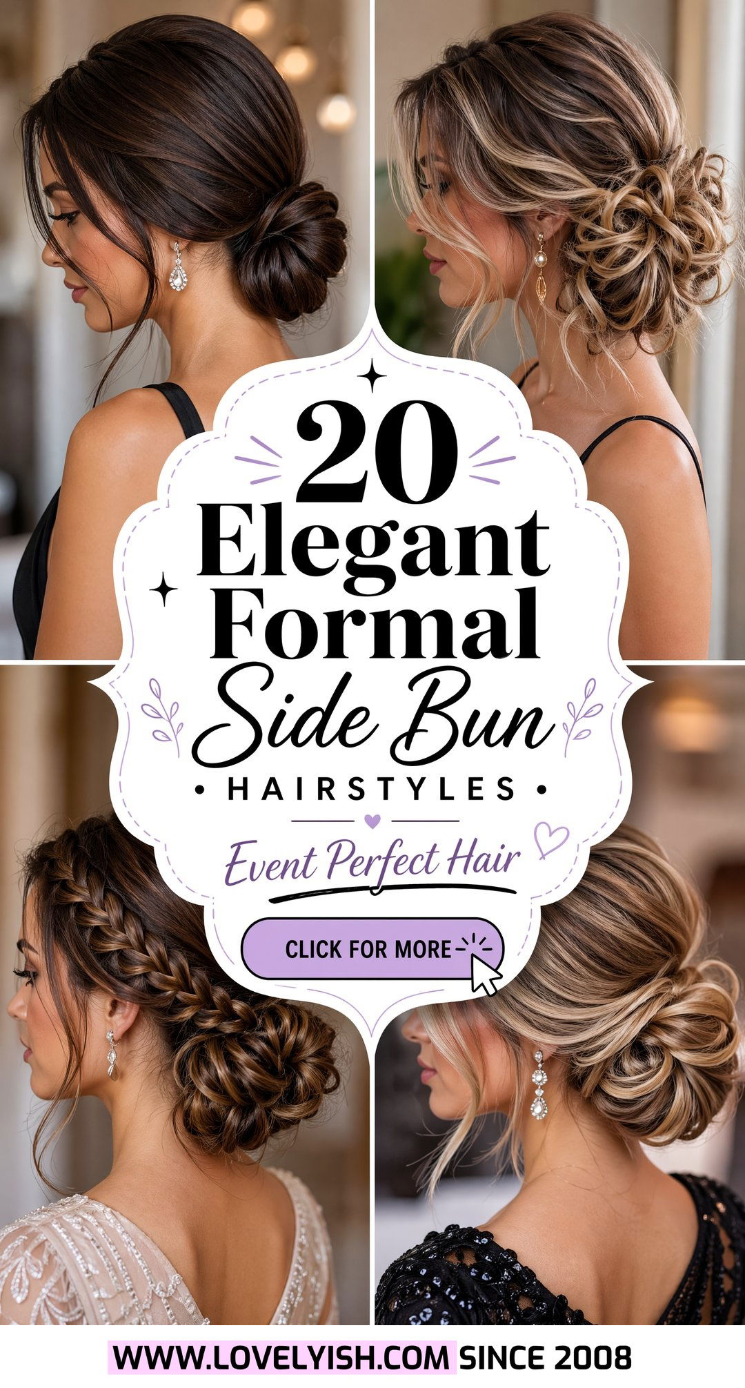 20 Elegant Formal Side Bun Hairstyles for Your Next Event - 20 Elegant Formal Side Bun Hairstyles for Your Next Event
