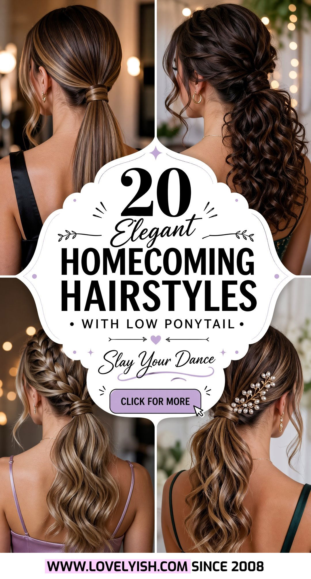 20 Elegant Homecoming Hairstyle With Low Ponytail Ideas - 20 Elegant Homecoming Hairstyle With Low Ponytail Ideas