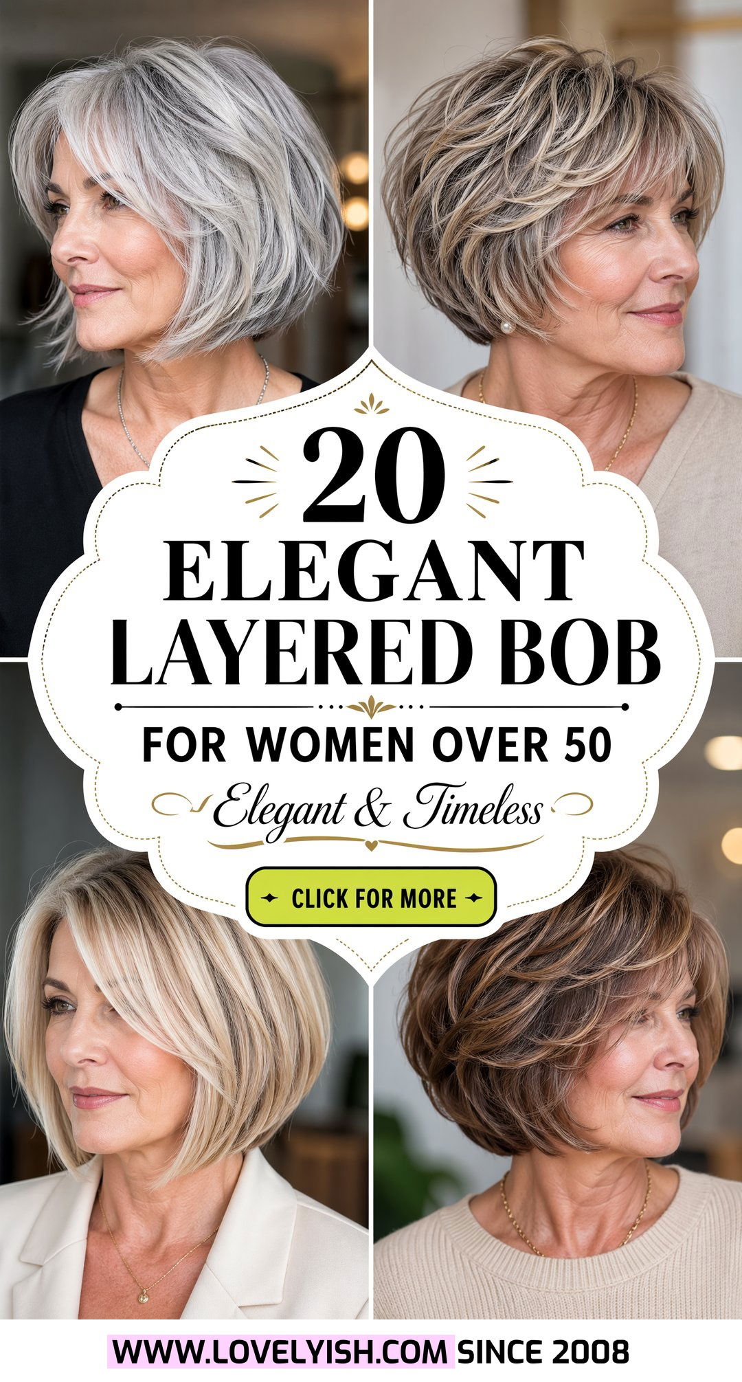 20 Elegant Layered Bob for Women Over 50 to Rock Right Now - 20 Elegant Layered Bob for Women Over 50 to Rock Right Now