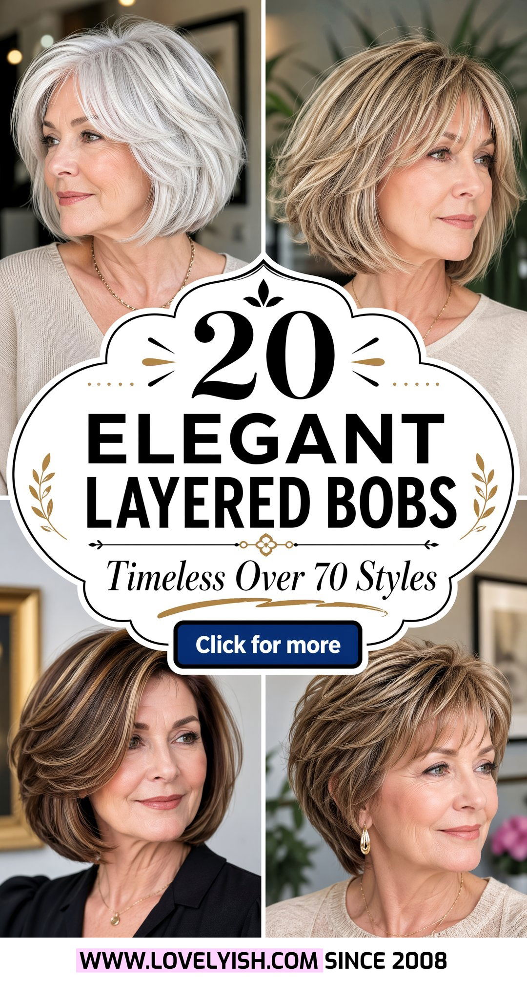 20 Elegant Layered Bob for Women Over 70 Hairstyle Ideas - 20 Elegant Layered Bob for Women Over 70 Hairstyle Ideas