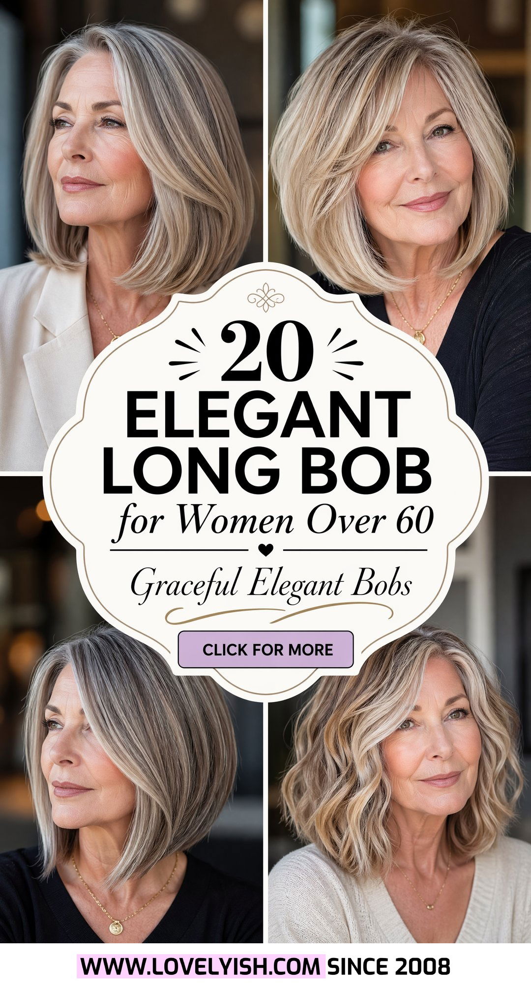 20 Elegant Long Bob for Women Over 60 Chic Styles to Try - 20 Elegant Long Bob for Women Over 60: Chic Styles to Try