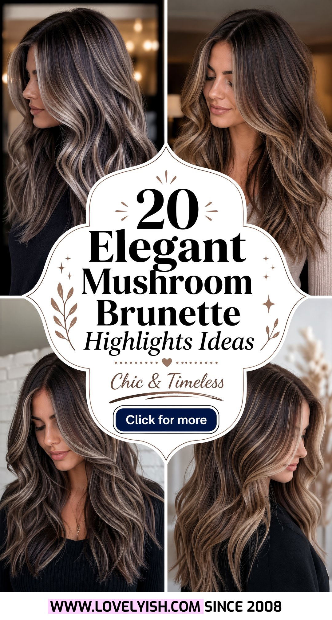 20 Elegant Mushroom Brunette Highlights for Older Women - 20 Elegant Mushroom Brunette Highlights for Older Women