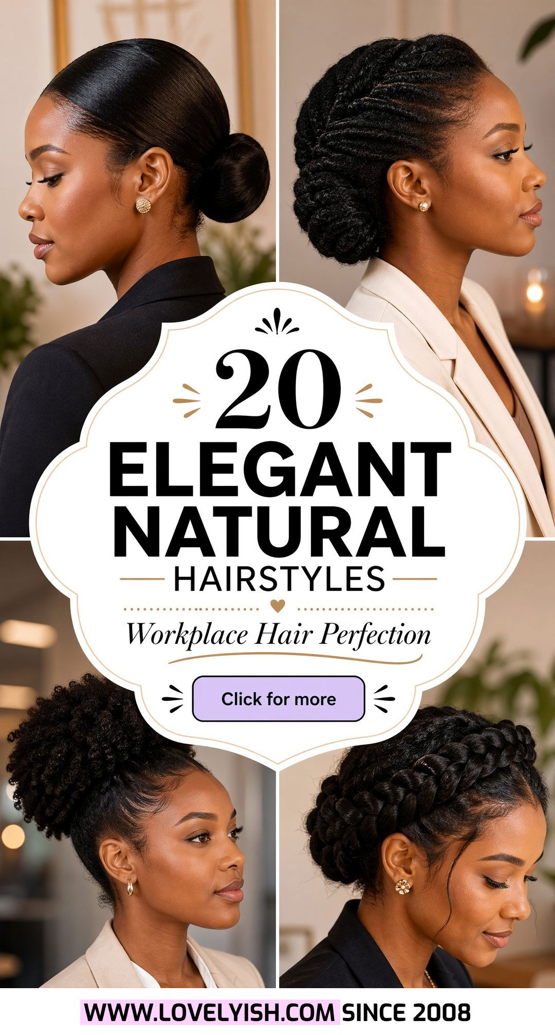 20 Elegant Natural Hairstyles for Work to Elevate Your Look - 20 Elegant Natural Hairstyles for Work to Elevate Your Look