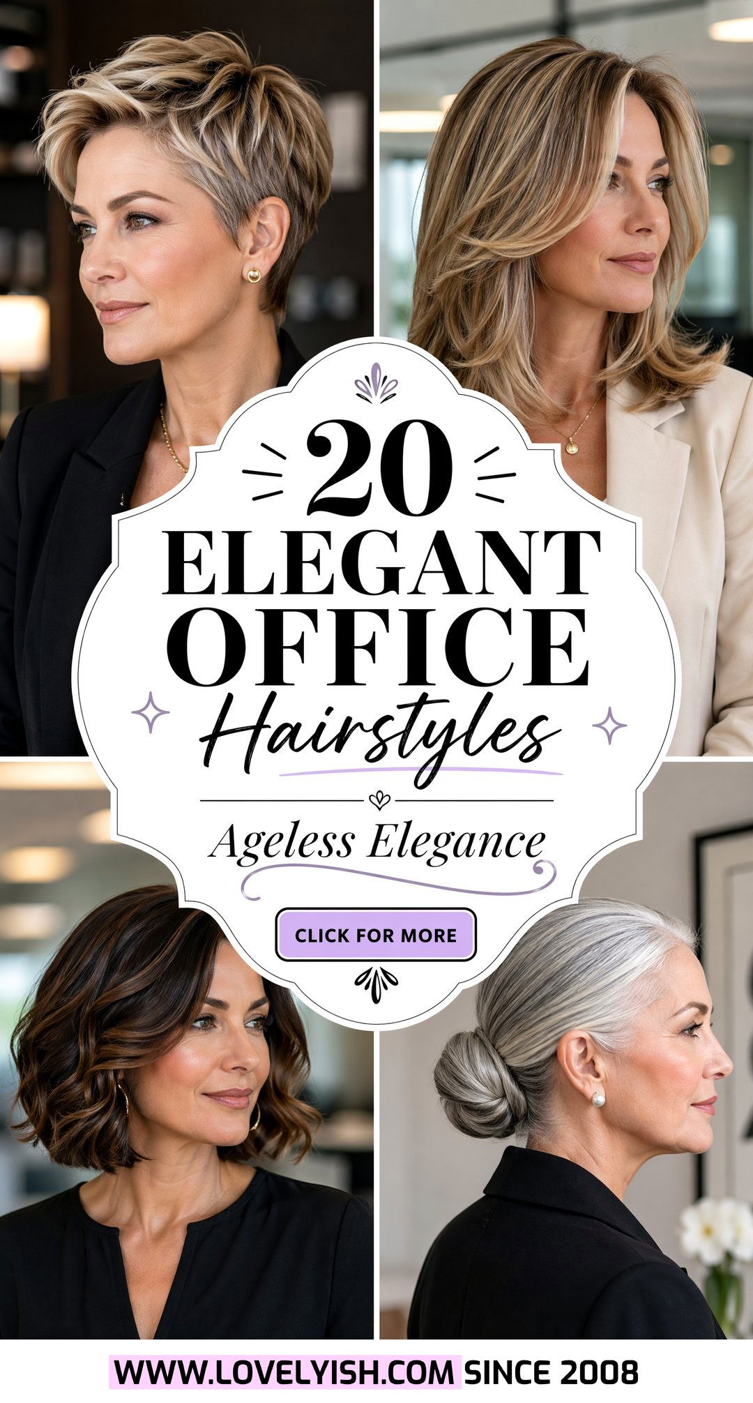20 Elegant Office Hairstyle Ideas for Mature Women Over 50 - 20 Elegant Office Hairstyle Ideas for Mature Women Over 50