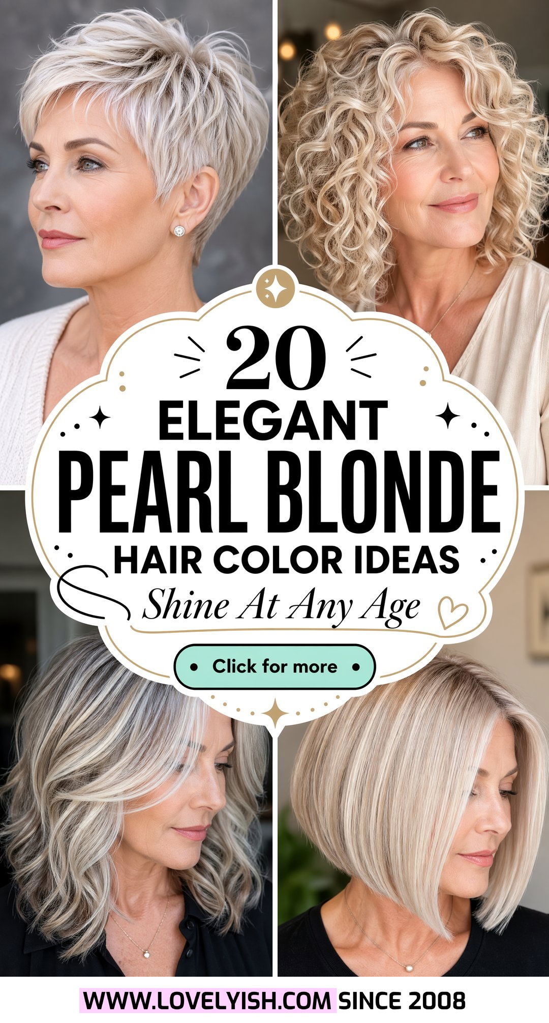 20 Elegant Pearl Blonde Hair Color Ideas for Women Over 60 - 20 Elegant Pearl Blonde Hair Color Ideas for Women Over 60
