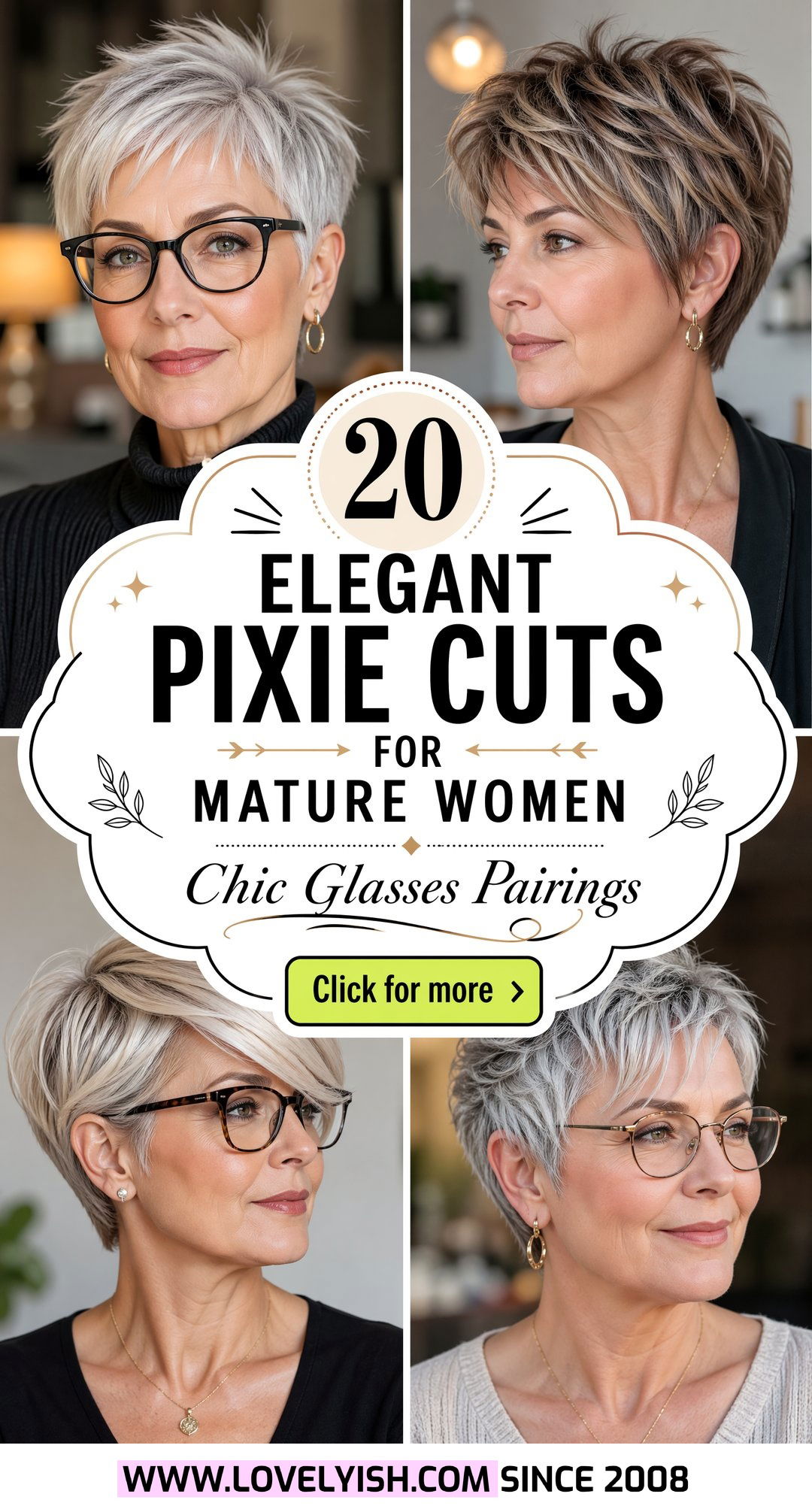 20 Elegant Pixie Cuts for Mature Women with Glasses to Try - 20 Elegant Pixie Cuts for Mature Women with Glasses to Try