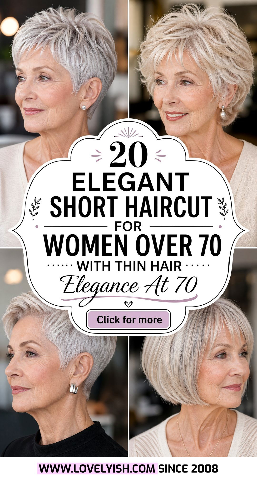 20 Elegant Short Haircut for Women Over 70 With Thin Hair - 20 Elegant Short Haircut for Women Over 70 With Thin Hair