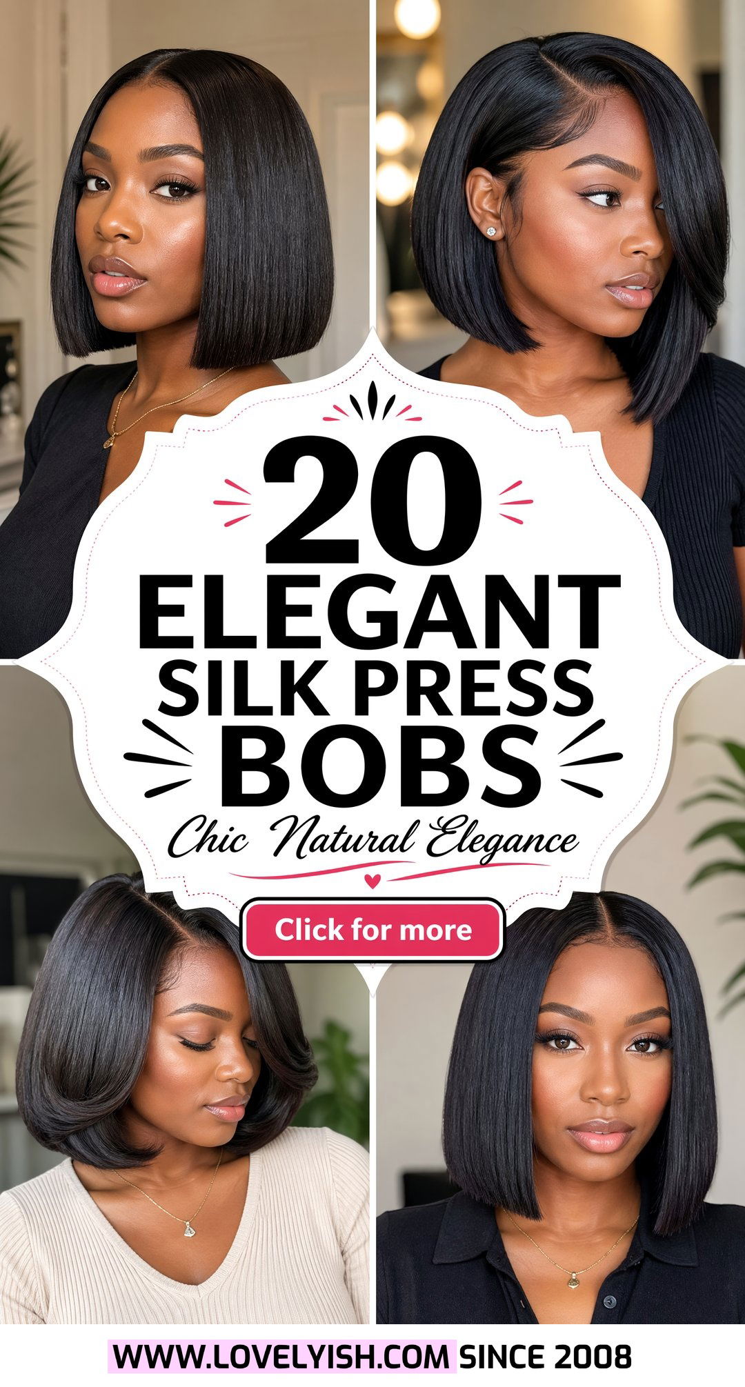 20 Elegant Silk Press Bob Hairstyle Ideas for Natural Hair - 20 Elegant Silk Press Bob Hairstyle Ideas for Natural Hair