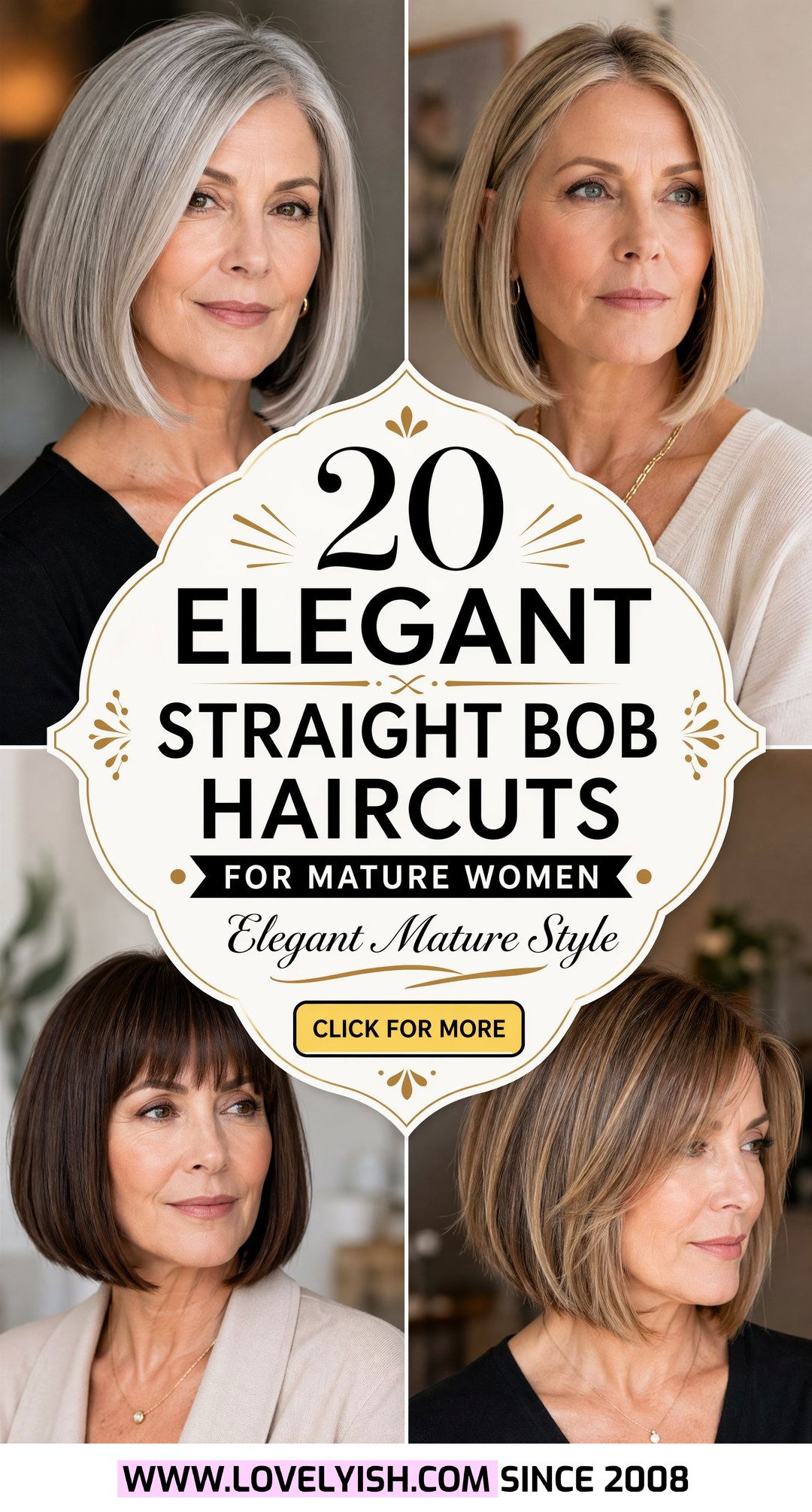20 Elegant Straight Bob Haircut For Mature Women Styles - 20 Elegant Straight Bob Haircut For Mature Women Styles