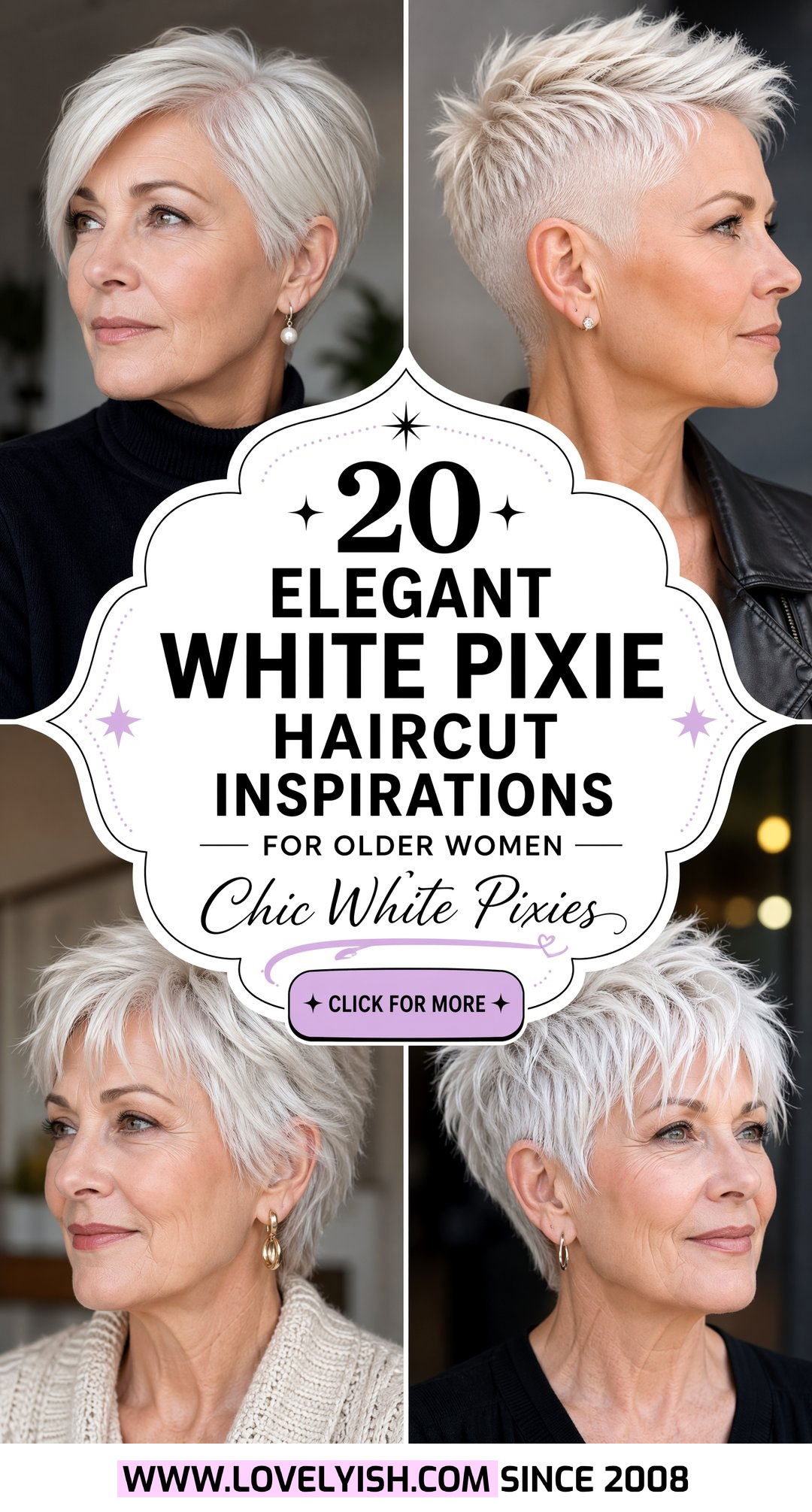 20 Elegant White Pixie Haircut Inspirations for Older Women - 20 Elegant White Pixie Haircut Inspirations for Older Women
