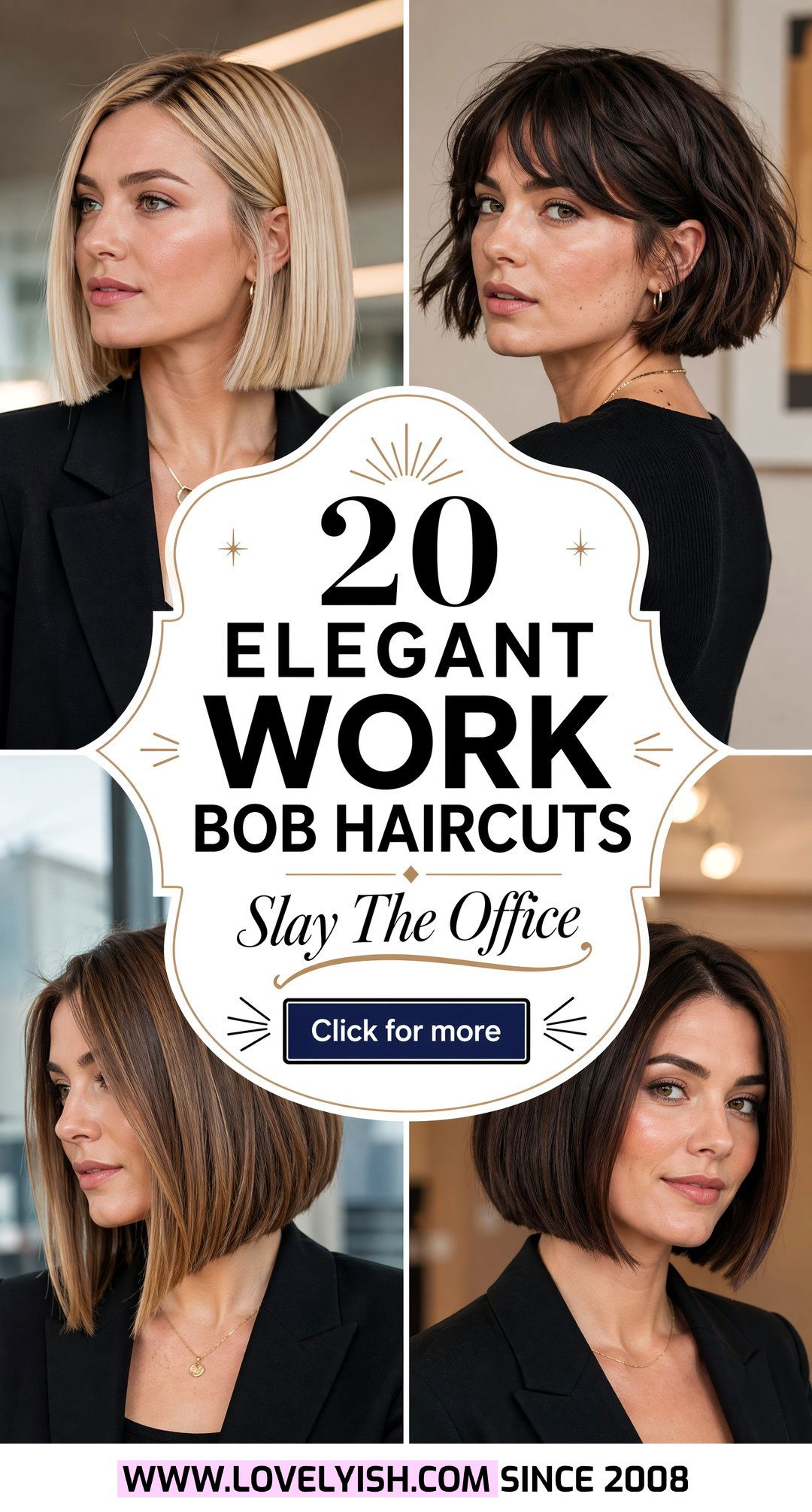 20 Elegant Work Bob Haircut Ideas for a Professional Look - 20 Elegant Work Bob Haircut Ideas for a Professional Look