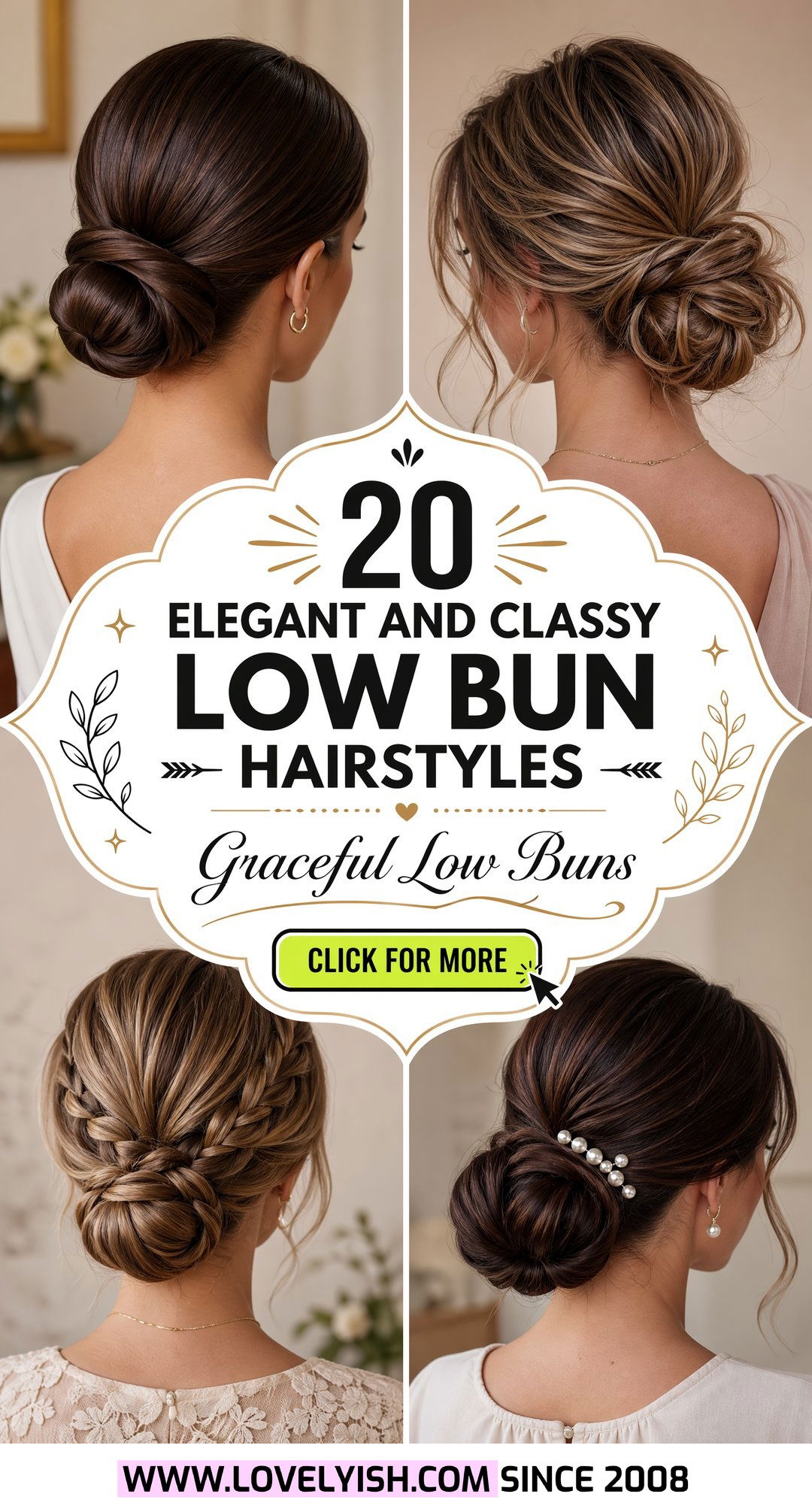 20 Elegant and Classy Low Bun Hairstyle Ideas for Older Women - 20 Elegant and Classy Low Bun Hairstyle Ideas for Older Women