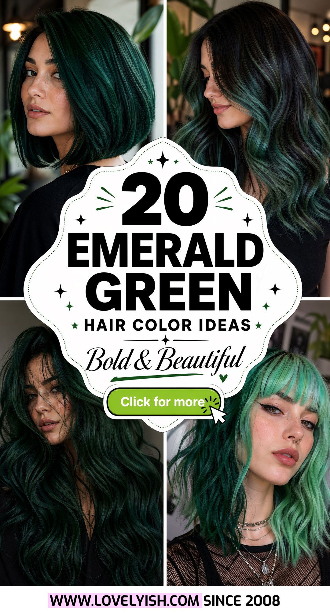 20 Emerald Green Hair Color Ideas for a Bold Transformation - 20 Emerald Green Hair Color Ideas for a Bold Transformation