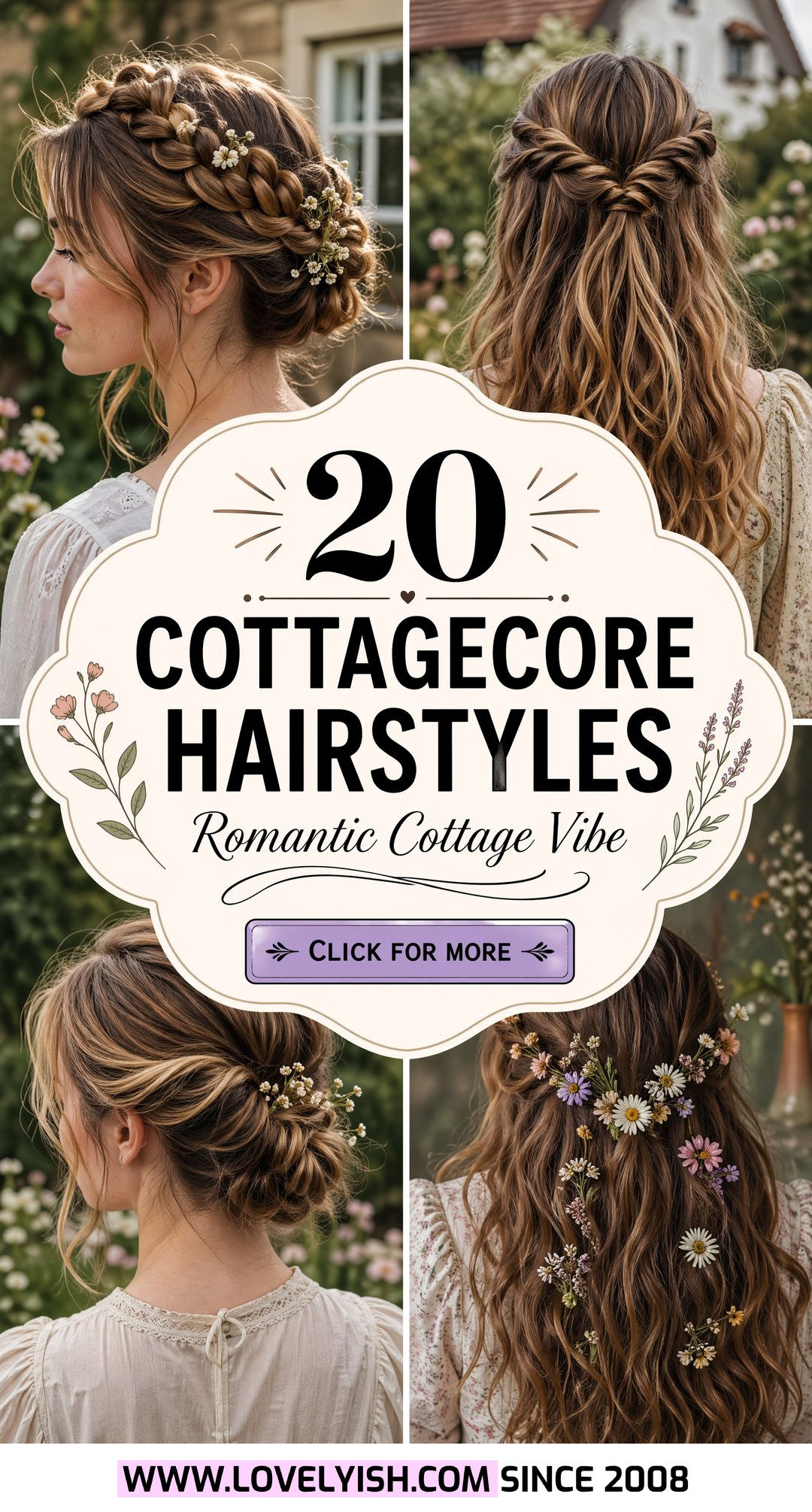 20 Enchanting Cottagecore Hairstyles for a Romantic Vibe - 20 Enchanting Cottagecore Hairstyles for a Romantic Vibe