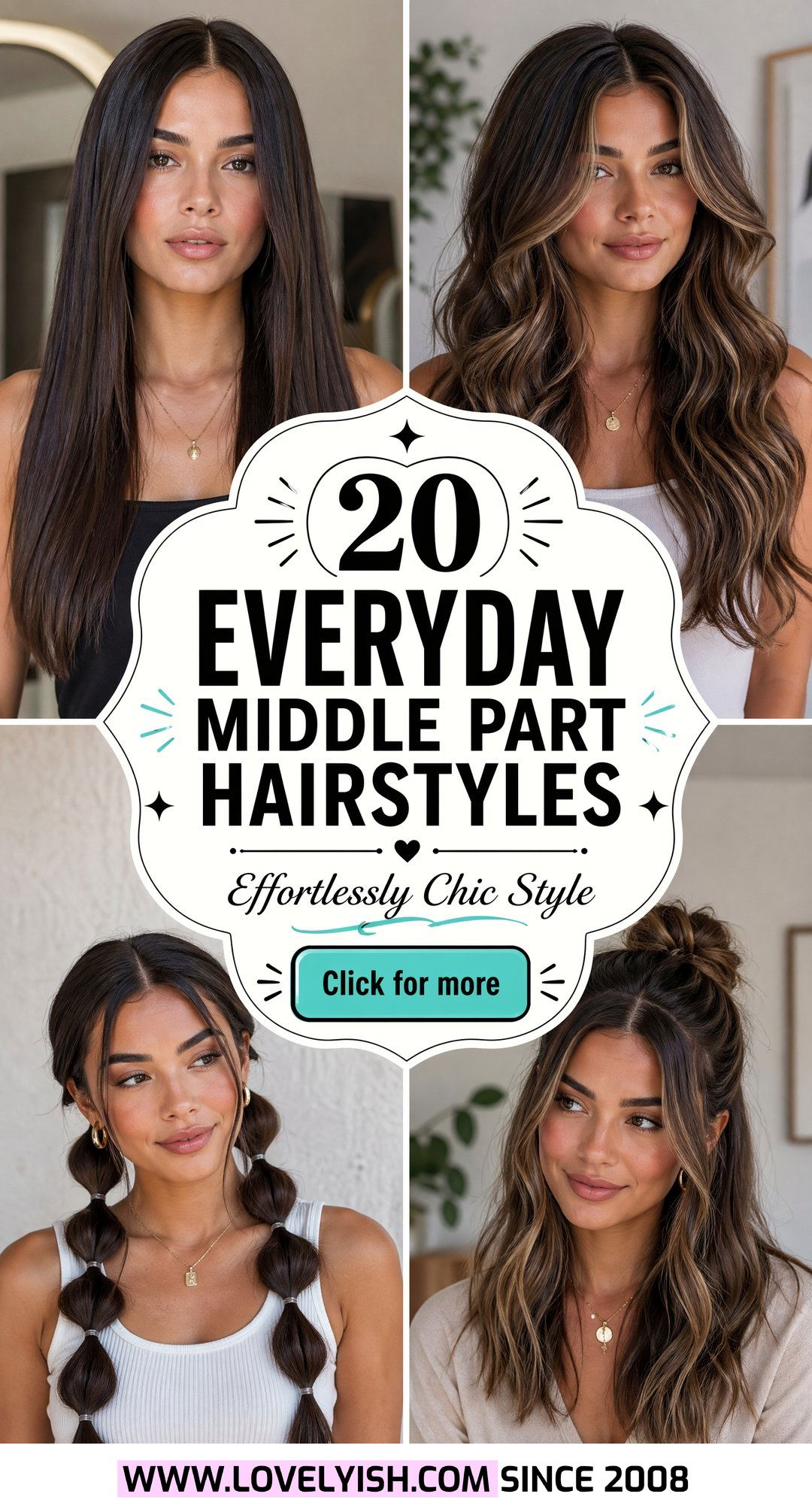 20 Everyday Middle Part Hairstyle Ideas for a Chic Look - 20 Everyday Middle Part Hairstyle Ideas for a Chic Look