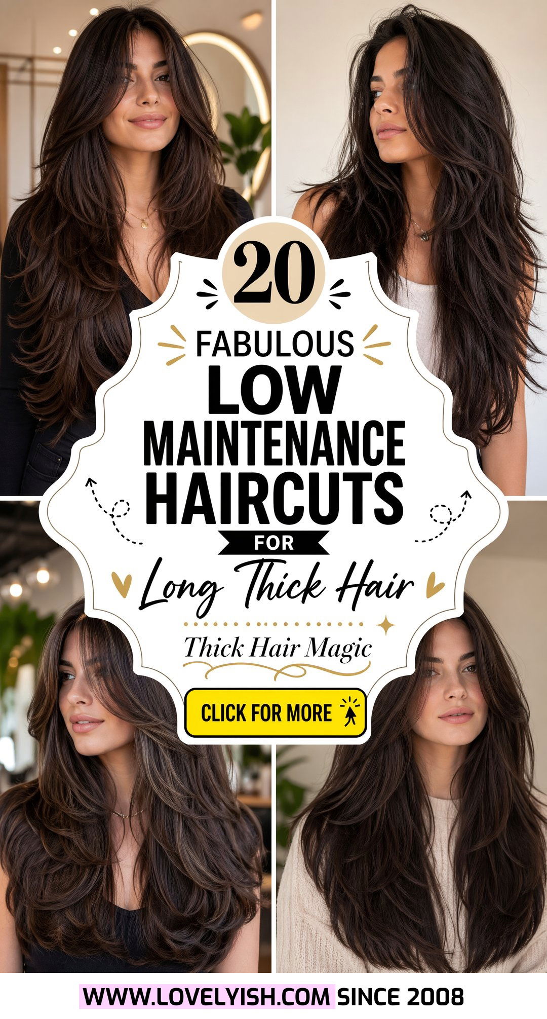 20 Fabulous Low Maintenance Haircuts for Long Thick Hair - 20 Fabulous Low Maintenance Haircuts for Long Thick Hair