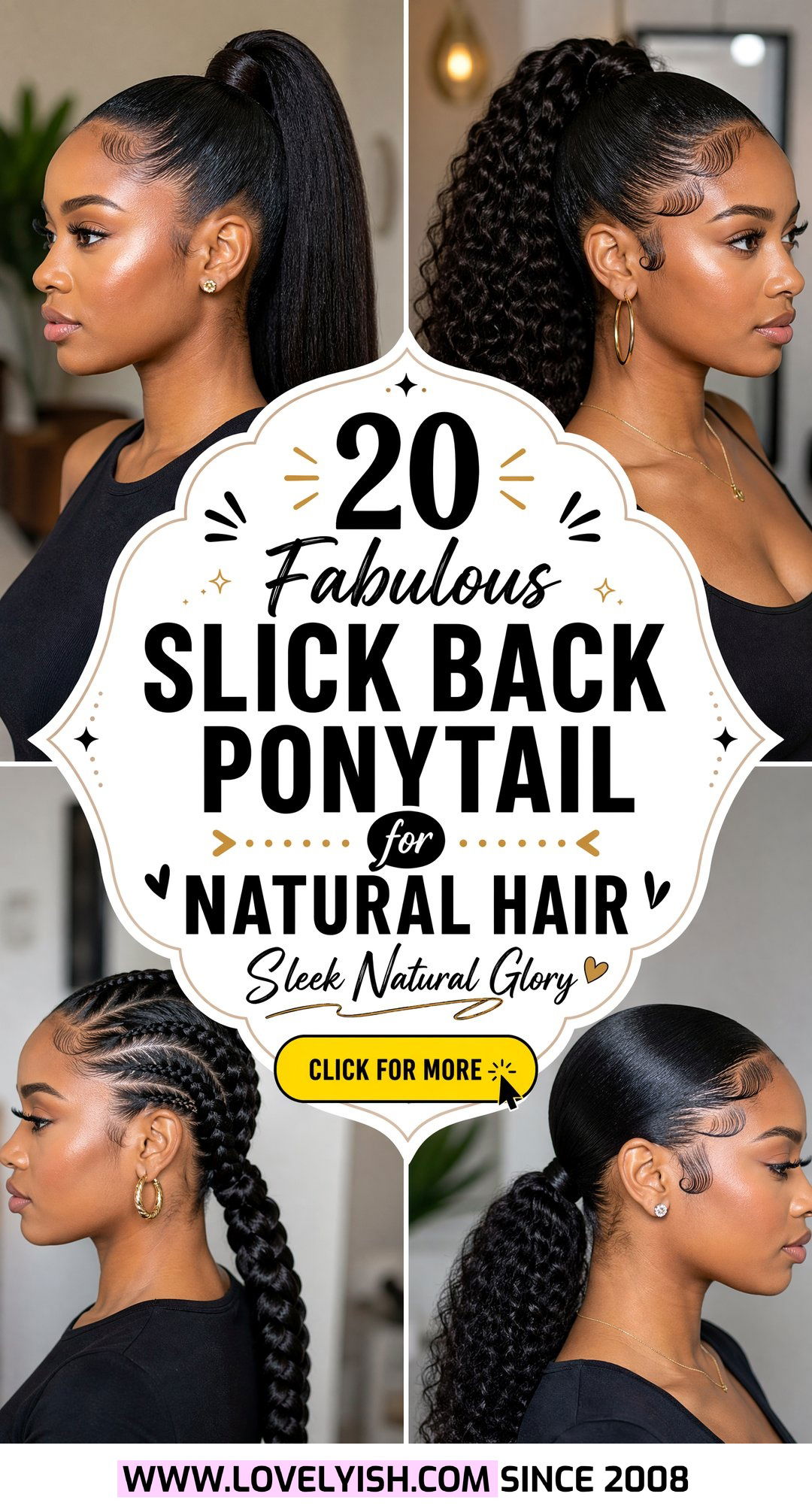 20 Fabulous Slick Back Ponytail for Natural Hair to Try Now - 20 Fabulous Slick Back Ponytail for Natural Hair to Try Now